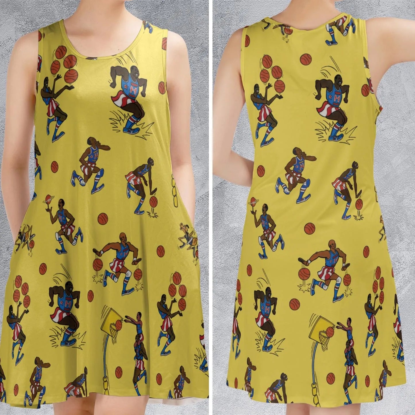 Casual Sleeveless Dress - 49CYZ7A3