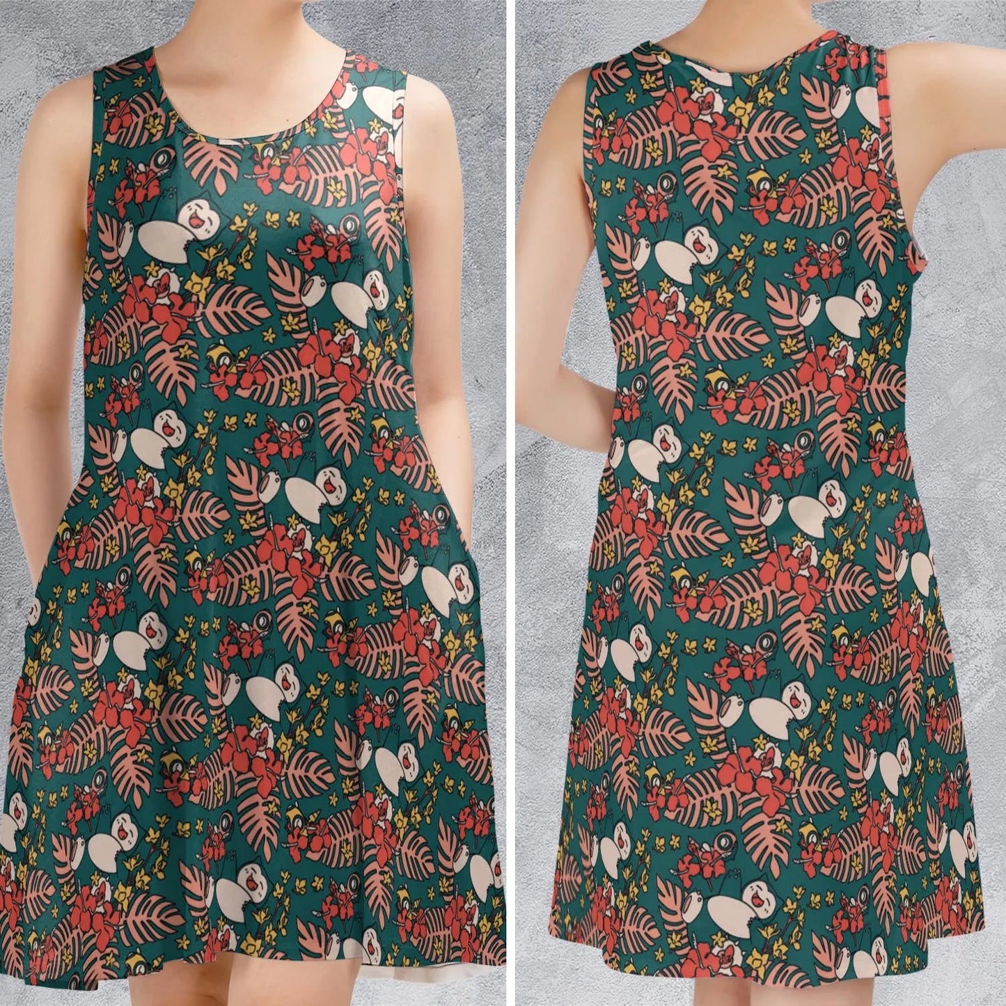 Casual Sleeveless Dress - B5KTDKH3