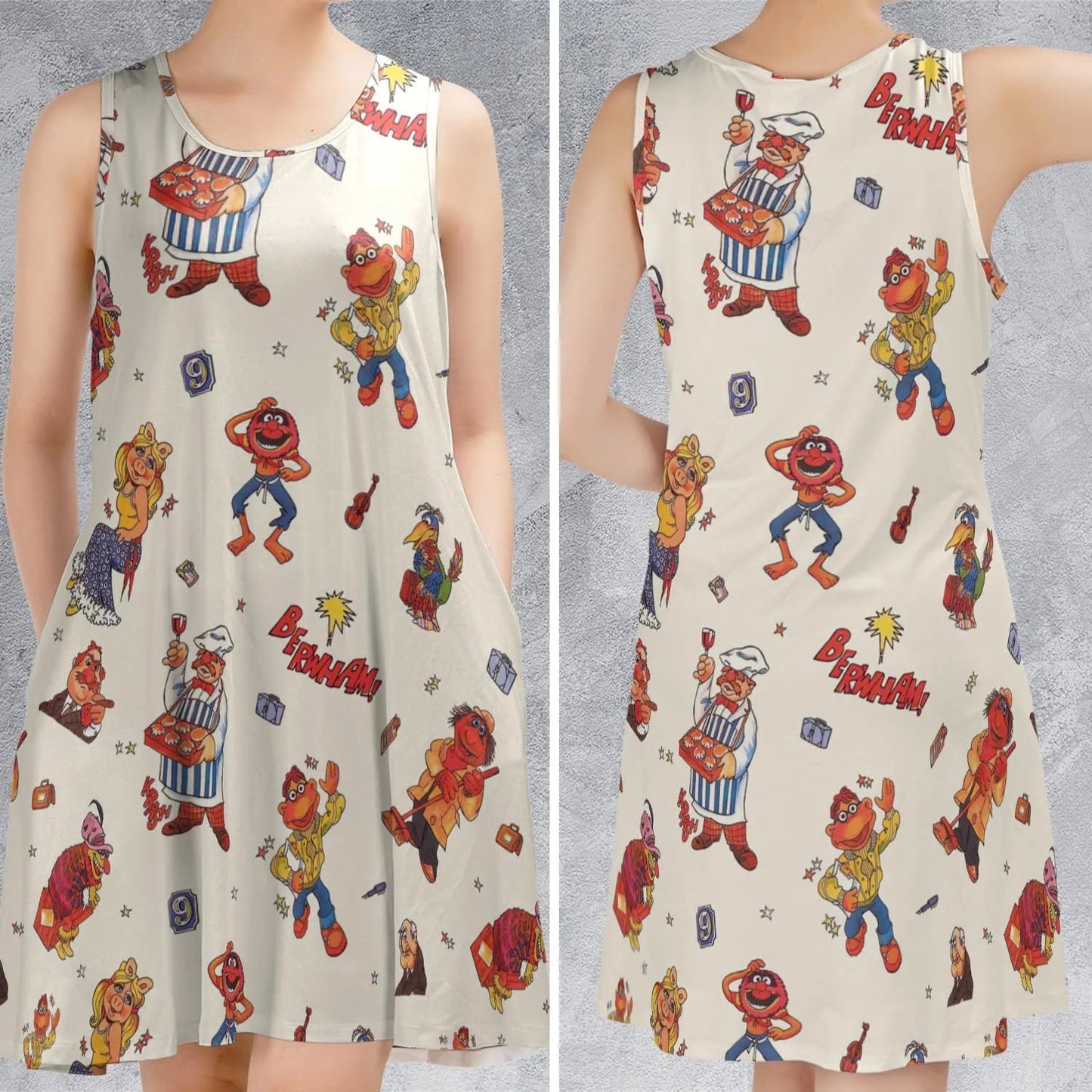 Casual Sleeveless Dress - 5MYPQU9S