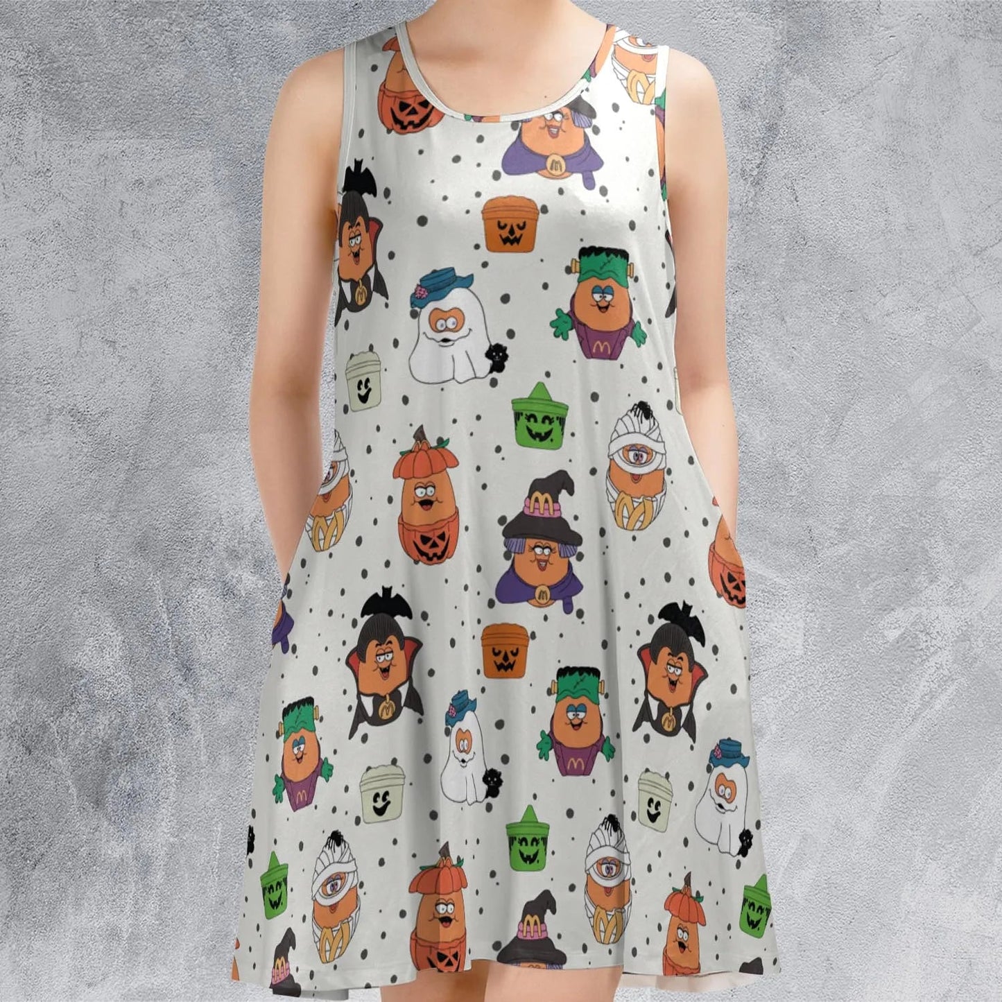 Casual Sleeveless Dress - 32RT6FSZ