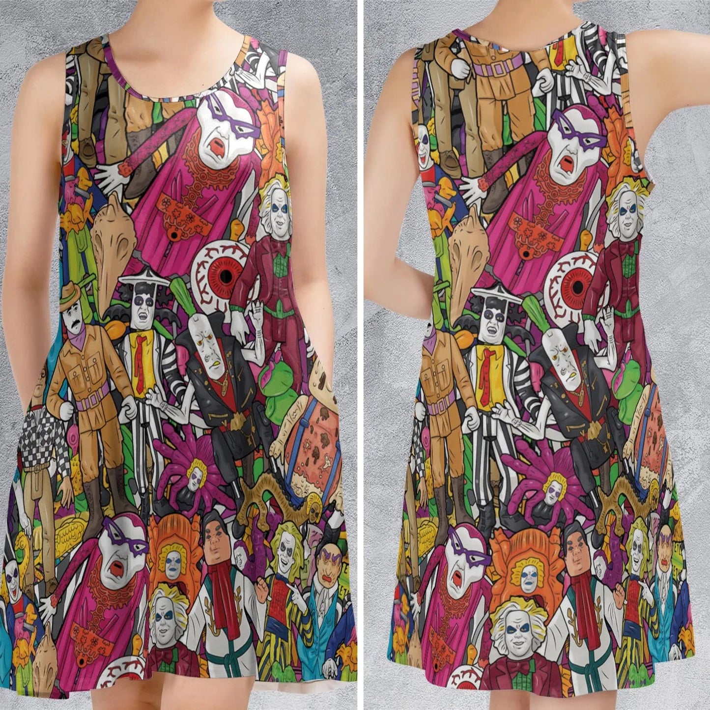Casual Sleeveless Dress - HPAELG7Y