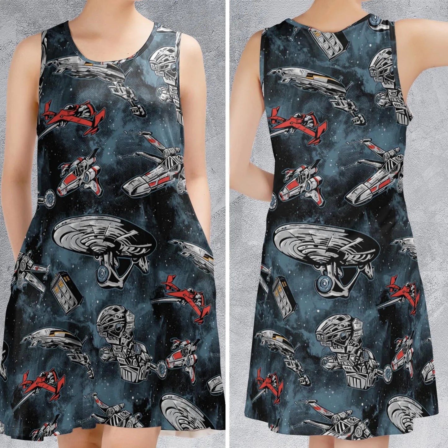 Casual Sleeveless Dress - MJ7KRJ6J