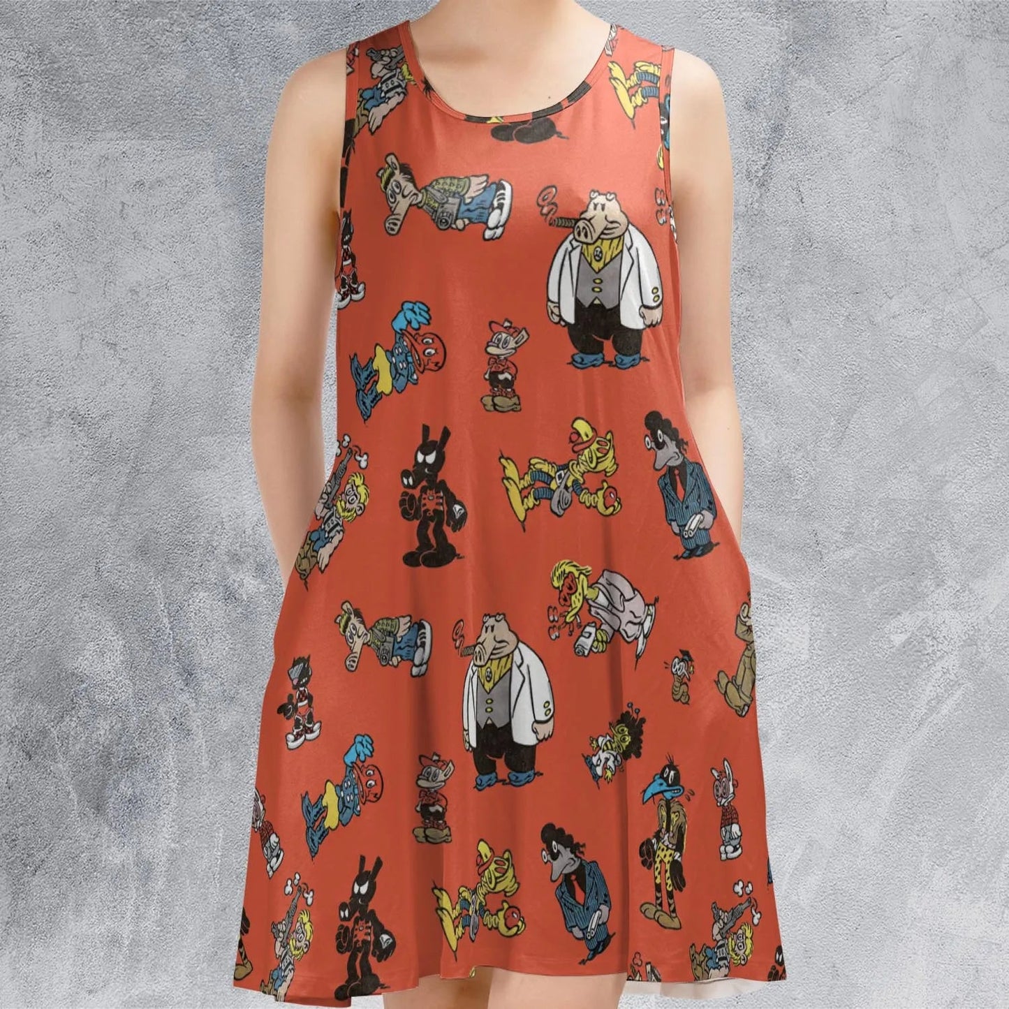 Casual Sleeveless Dress - RVTZWPCG