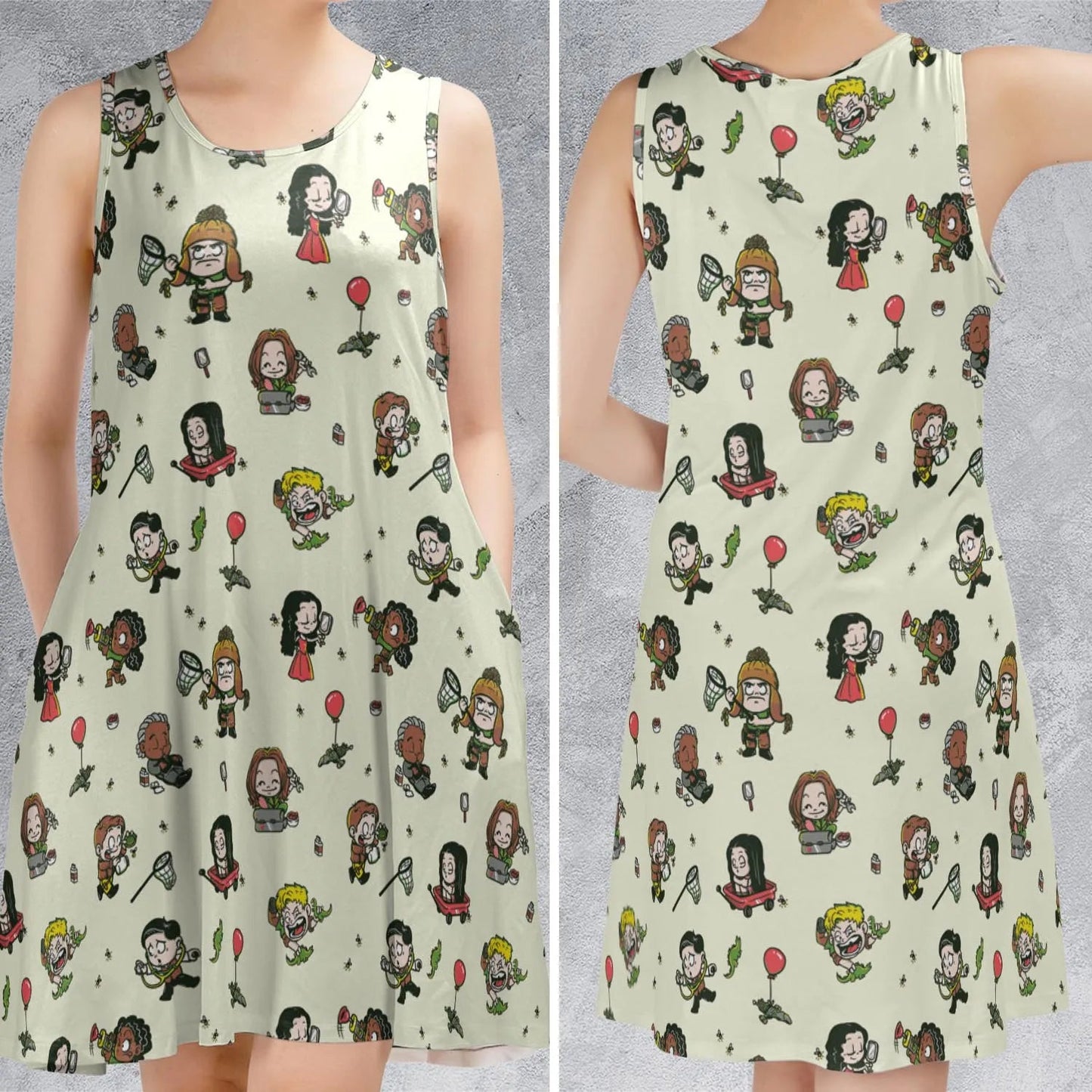 Casual Sleeveless Dress - DEL28GU5