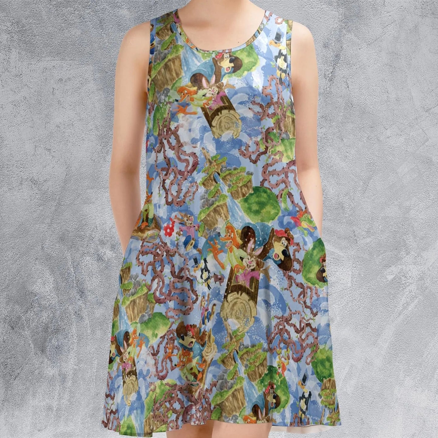 Casual Sleeveless Dress - Y676C6Z5