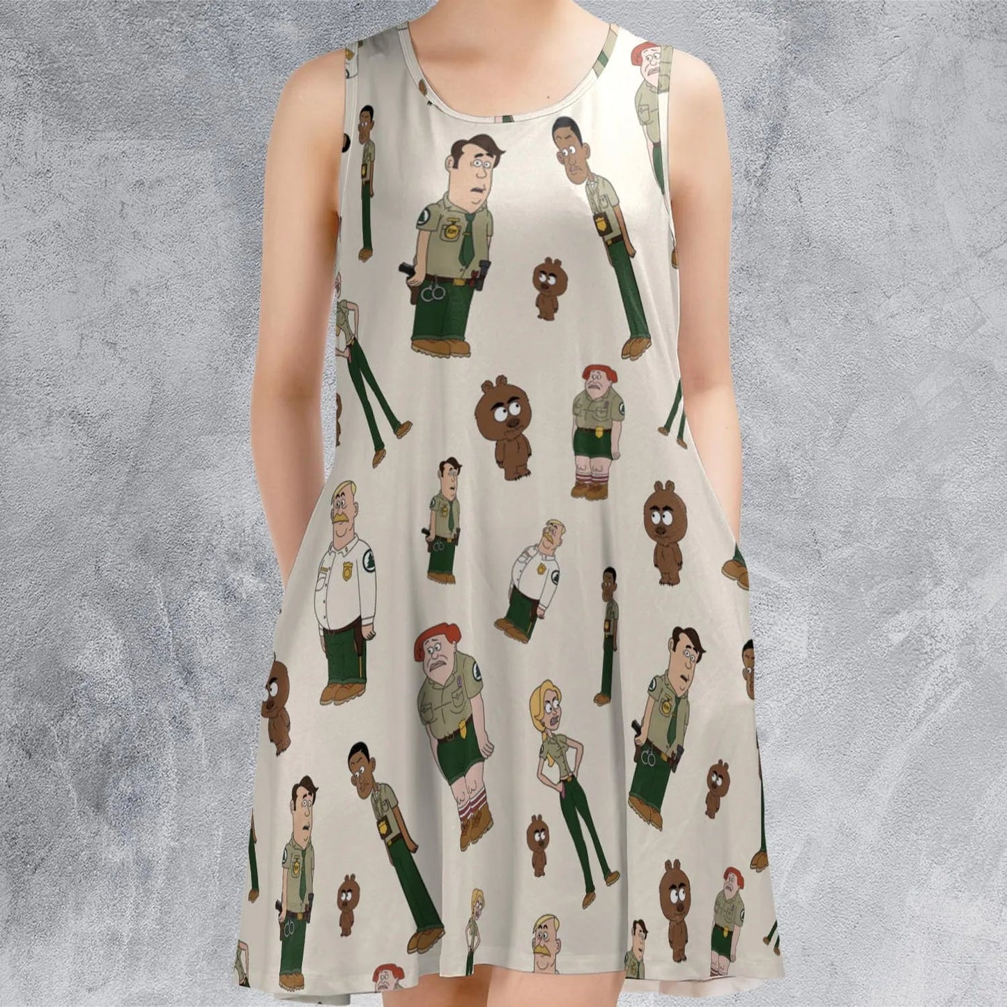 Casual Sleeveless Dress - CCGL3TWH