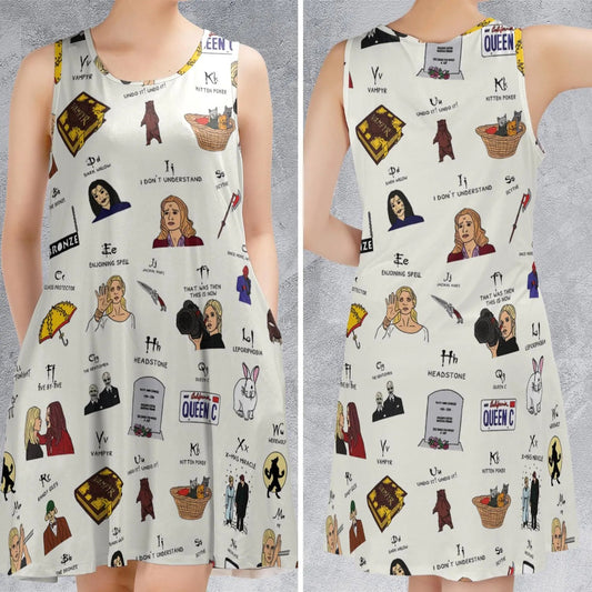 Casual Sleeveless Dress - 83UZQKXL
