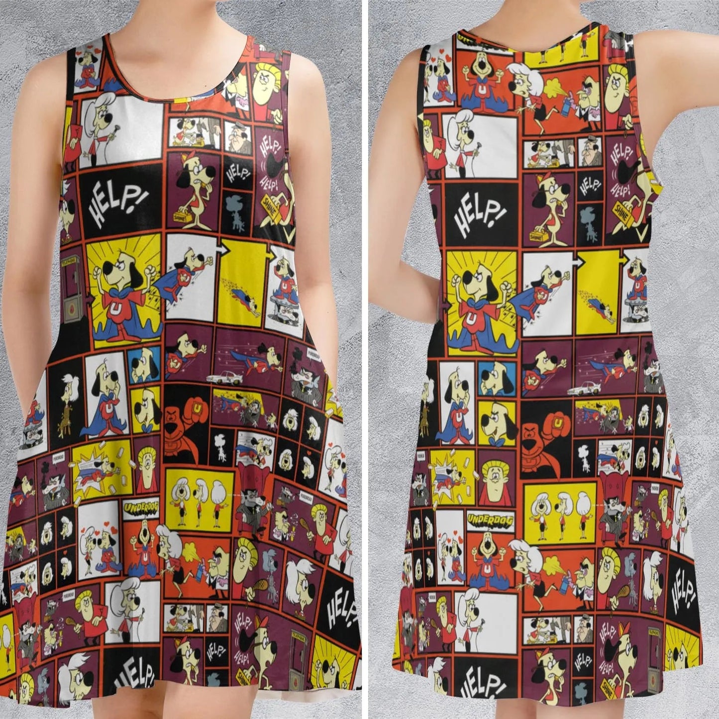 Casual Sleeveless Dress - UZWNCYQC