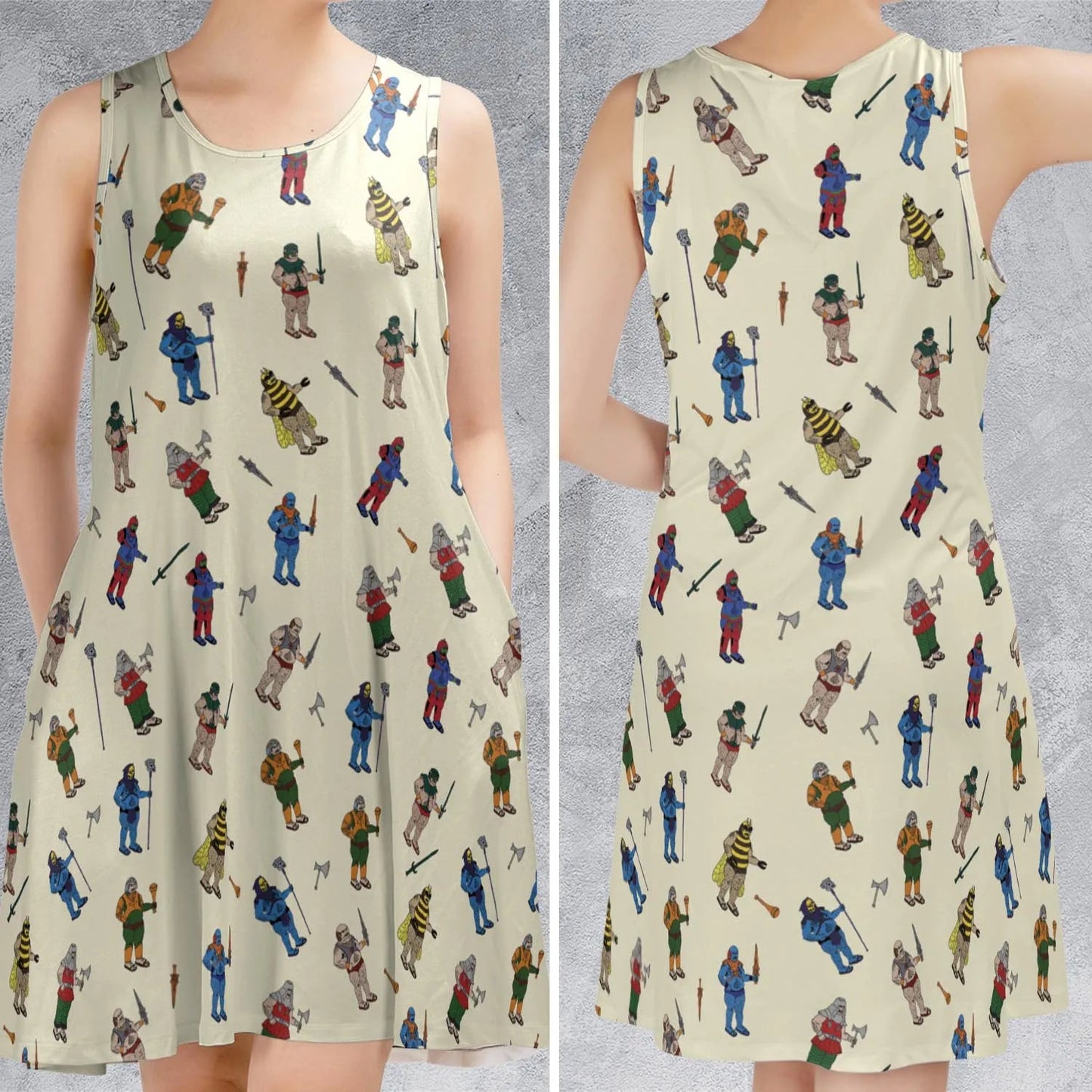 Casual Sleeveless Dress - F9A2N8BM