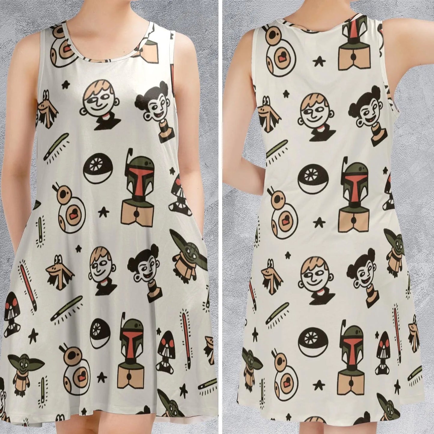 Casual Sleeveless Dress - JT5MA8BW