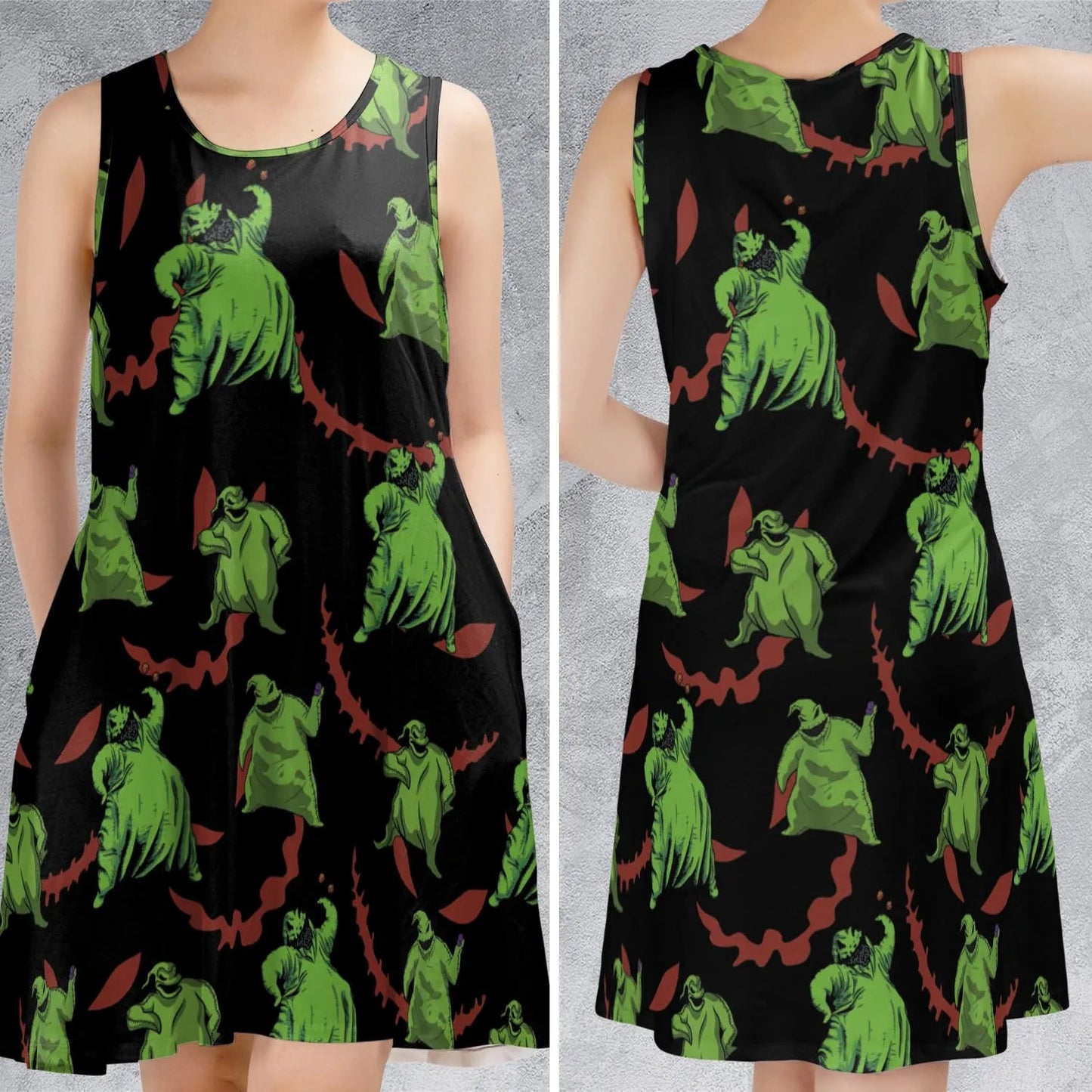 Casual Sleeveless Dress - 461C3USN