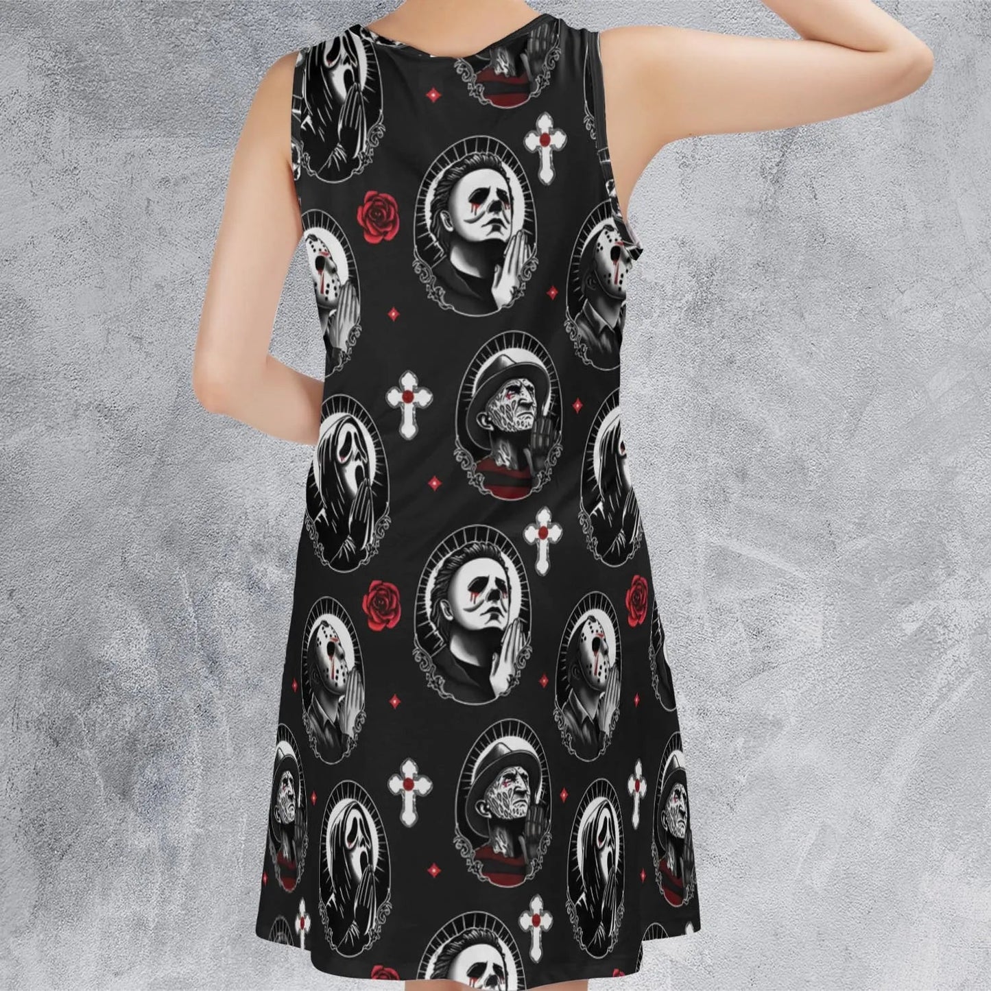 Casual Sleeveless Dress - M9W4XF5B