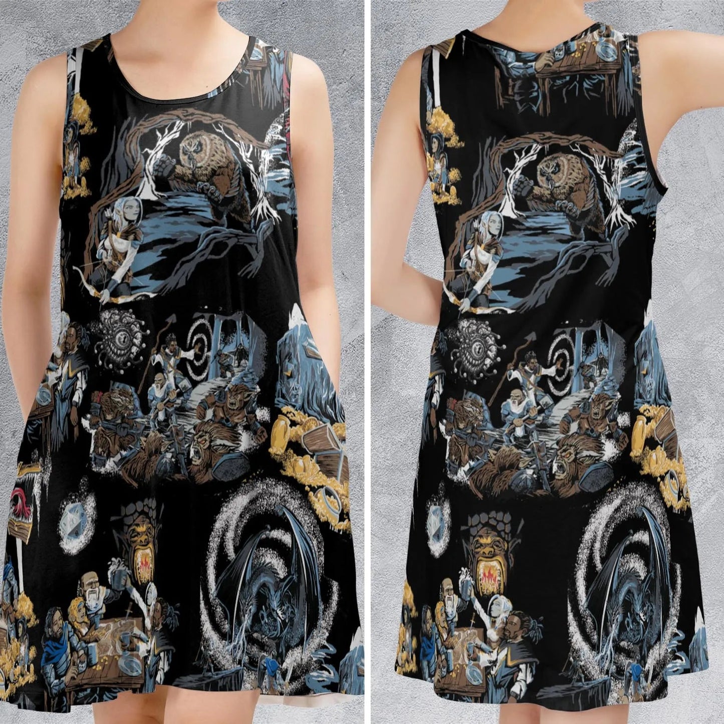 Casual Sleeveless Dress - 2Z8B5FAY