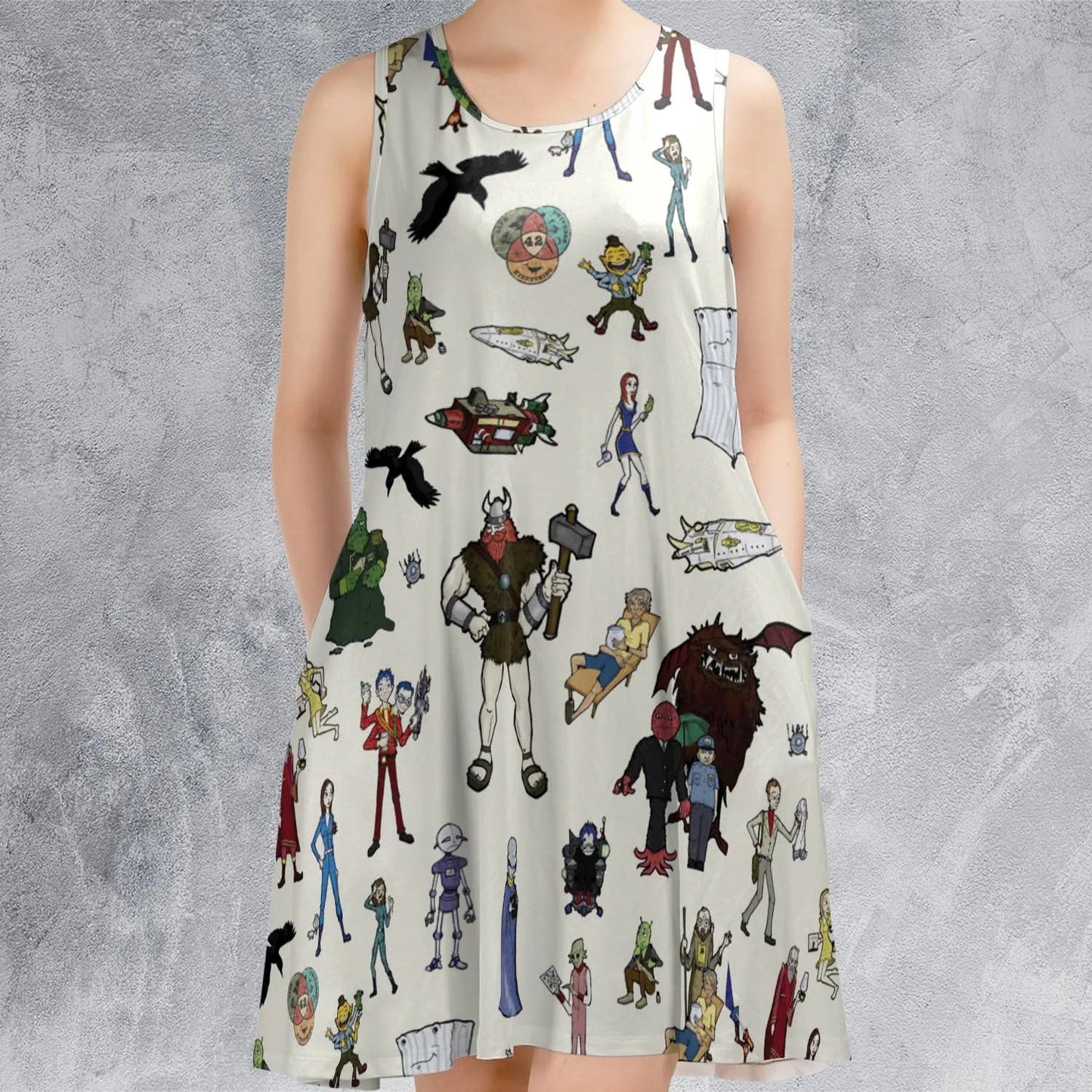 Casual Sleeveless Dress - NV15ZXRN