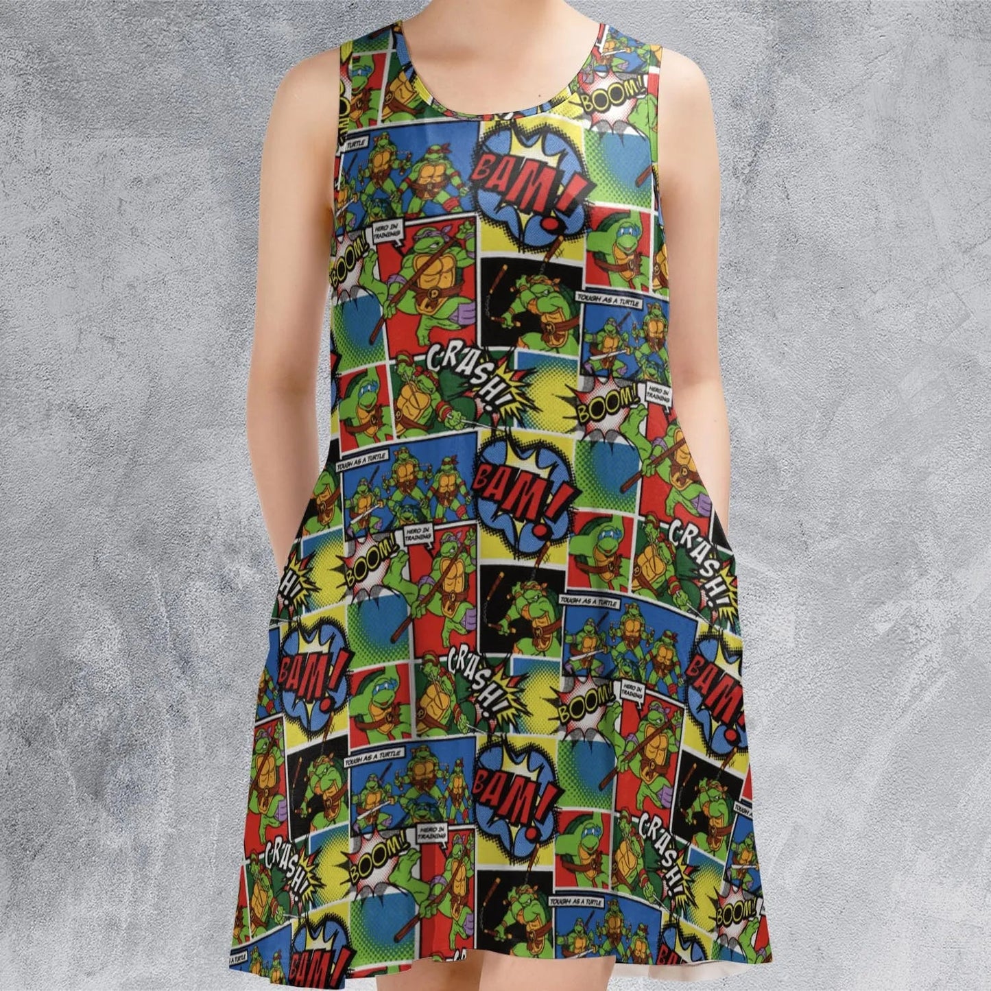 Casual Sleeveless Dress - Q7EUYBTL