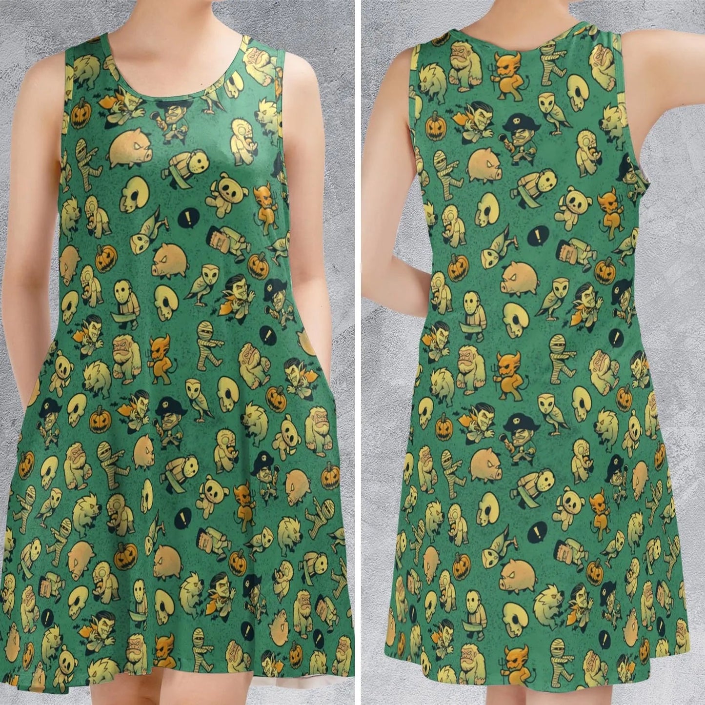 Casual Sleeveless Dress - 8AFLRCYN