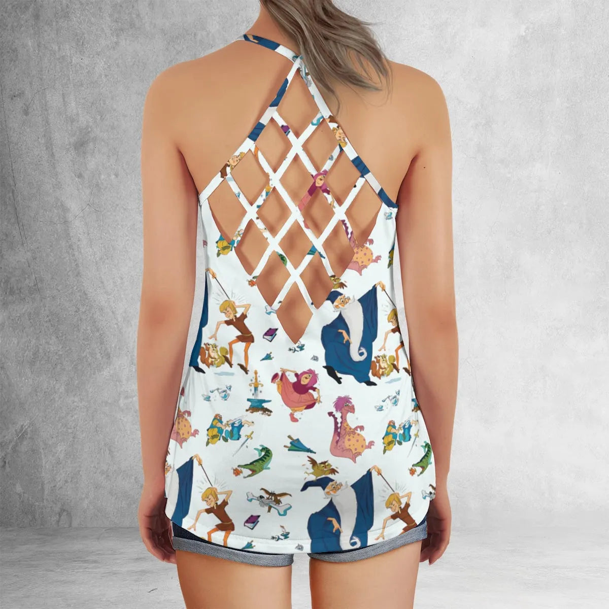 Lattice Back Tank Top - 3ZSU9SQG