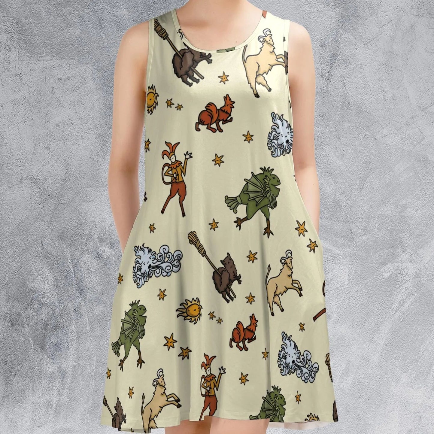 Casual Sleeveless Dress - BANRP28M