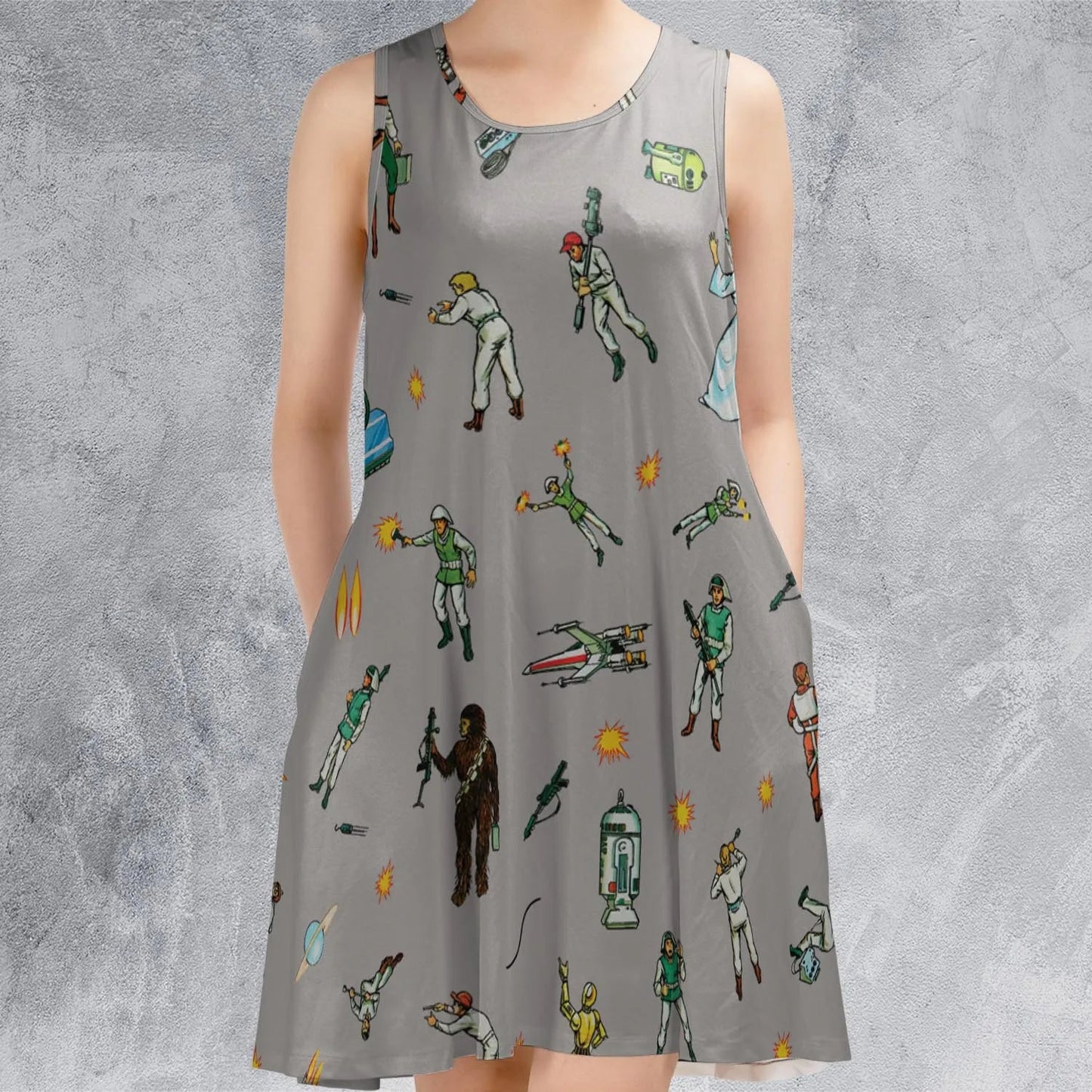 Casual Sleeveless Dress - HSQKLQW7