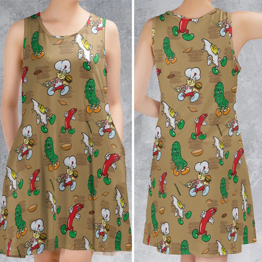 Casual Sleeveless Dress - 23NBXGRR