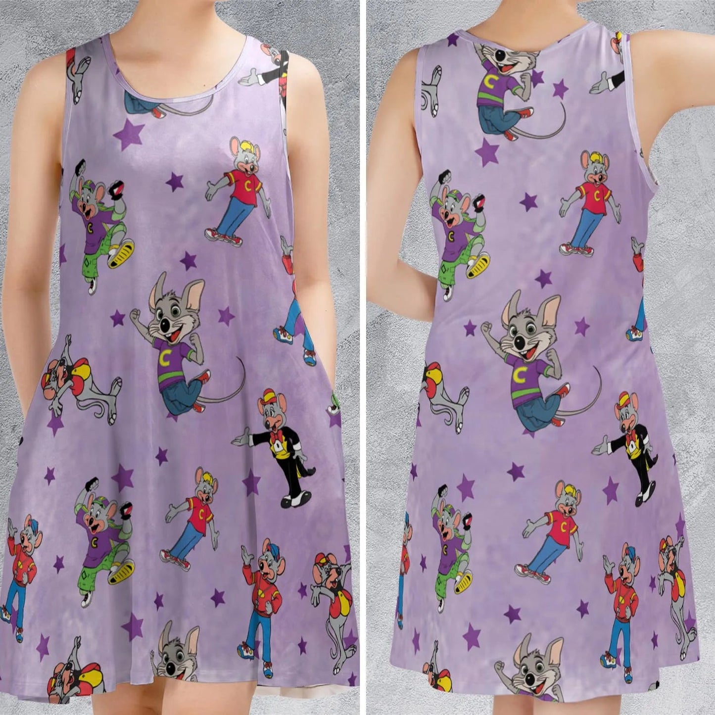 Casual Sleeveless Dress - U59FGLKH