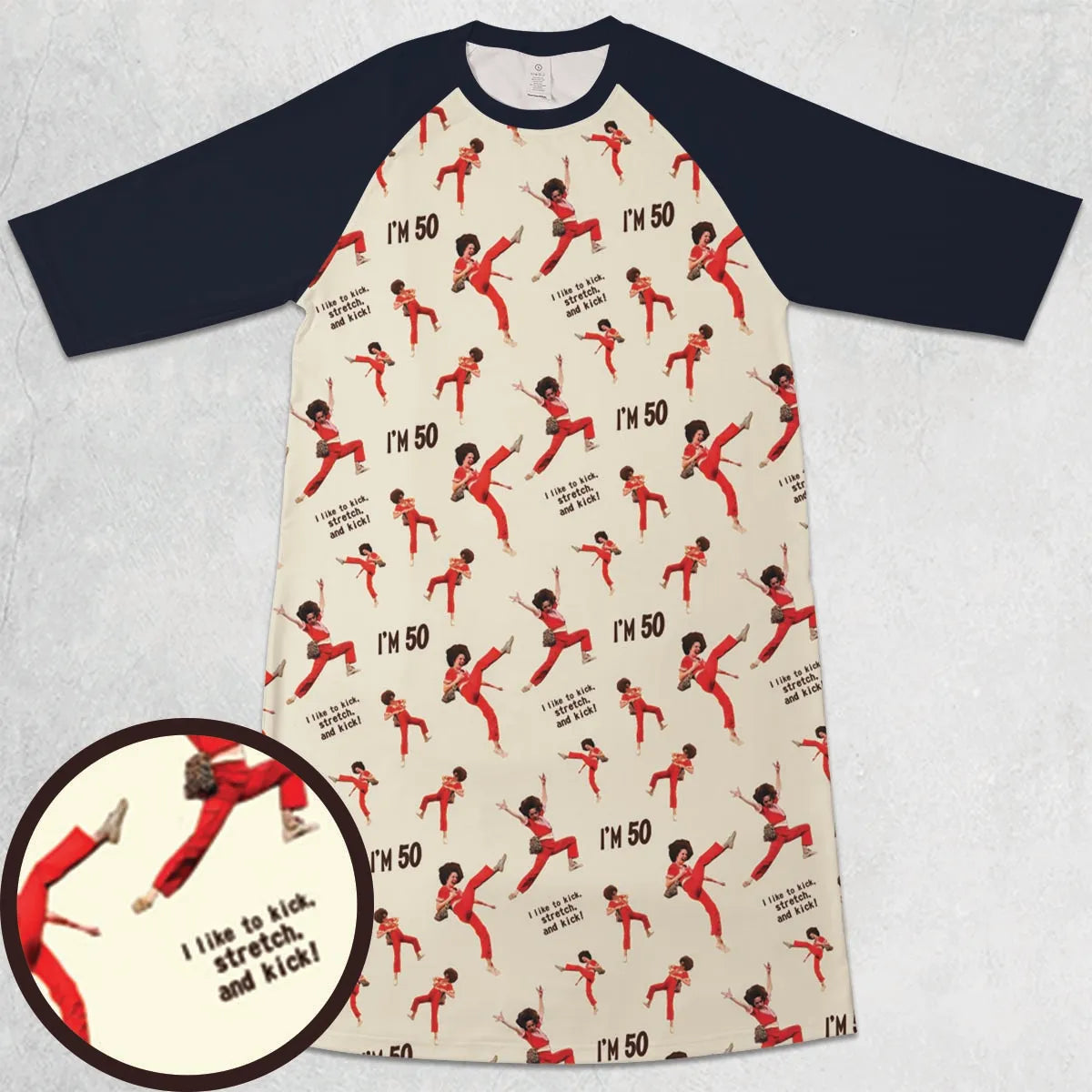 3/4 Sleeve Raglan Dress - AGBR44RG