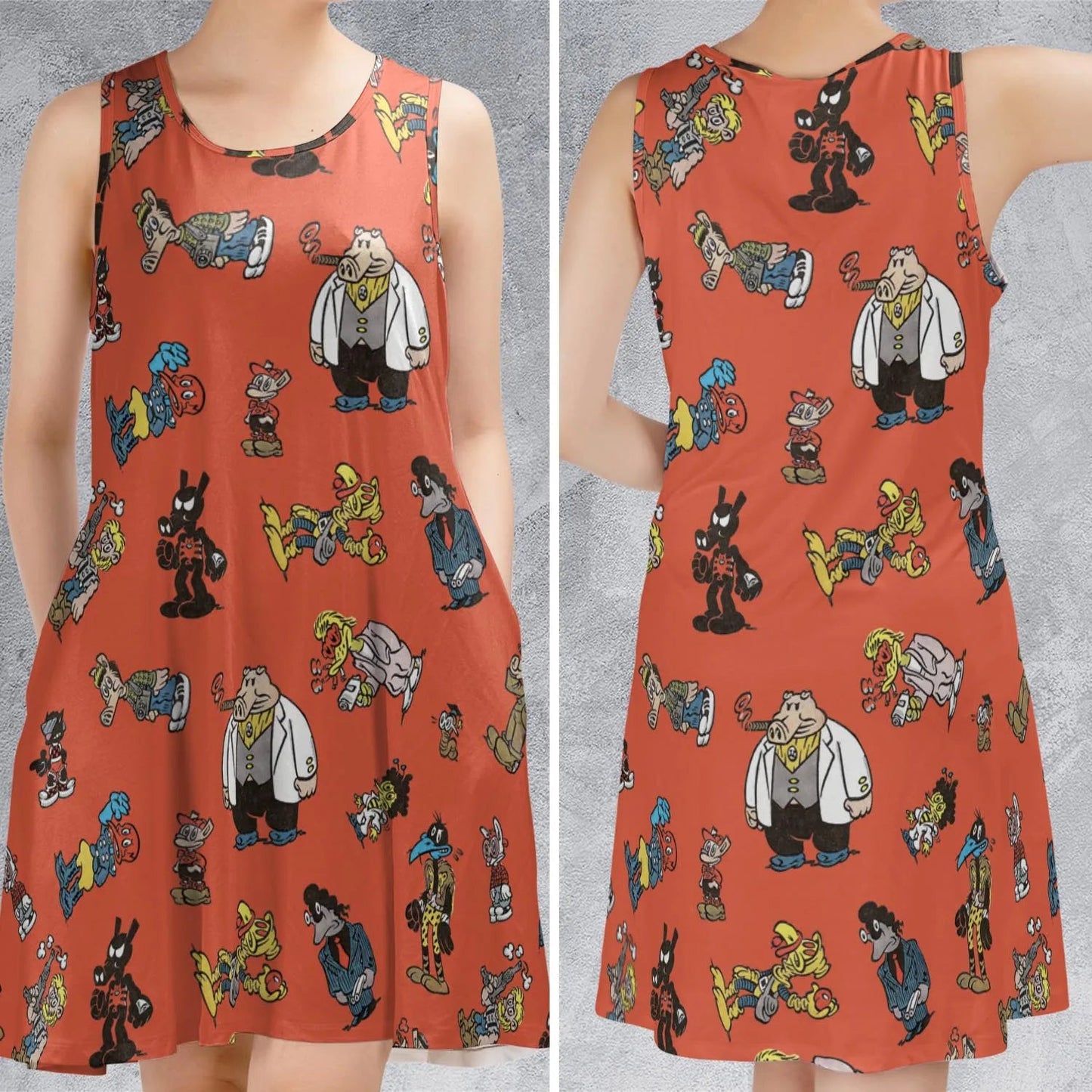 Casual Sleeveless Dress - RVTZWPCG