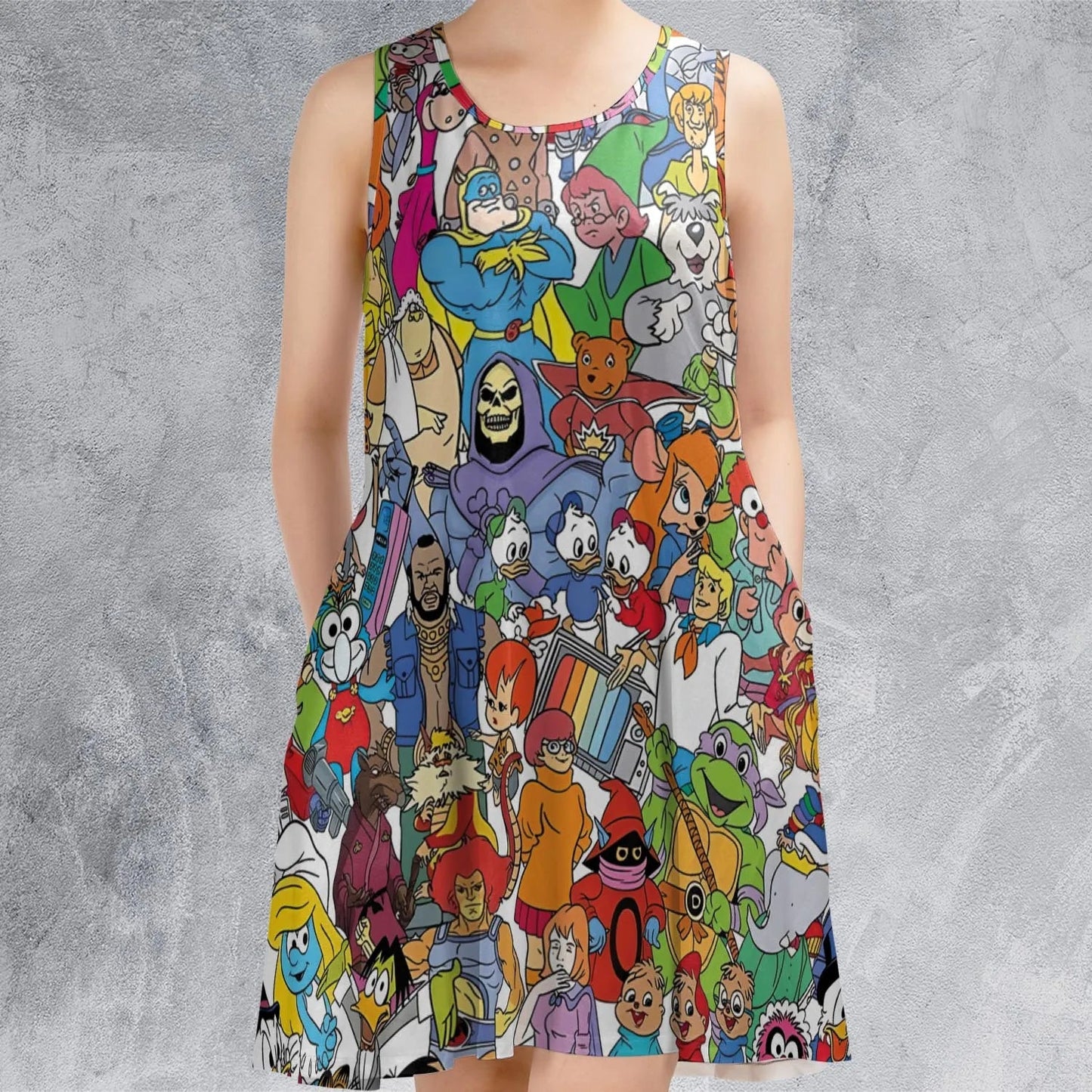 Casual Sleeveless Dress - CBJUW468