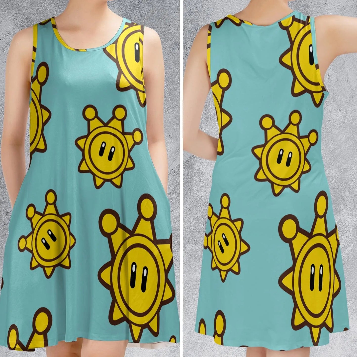 Casual Sleeveless Dress - J9AQ9WQC
