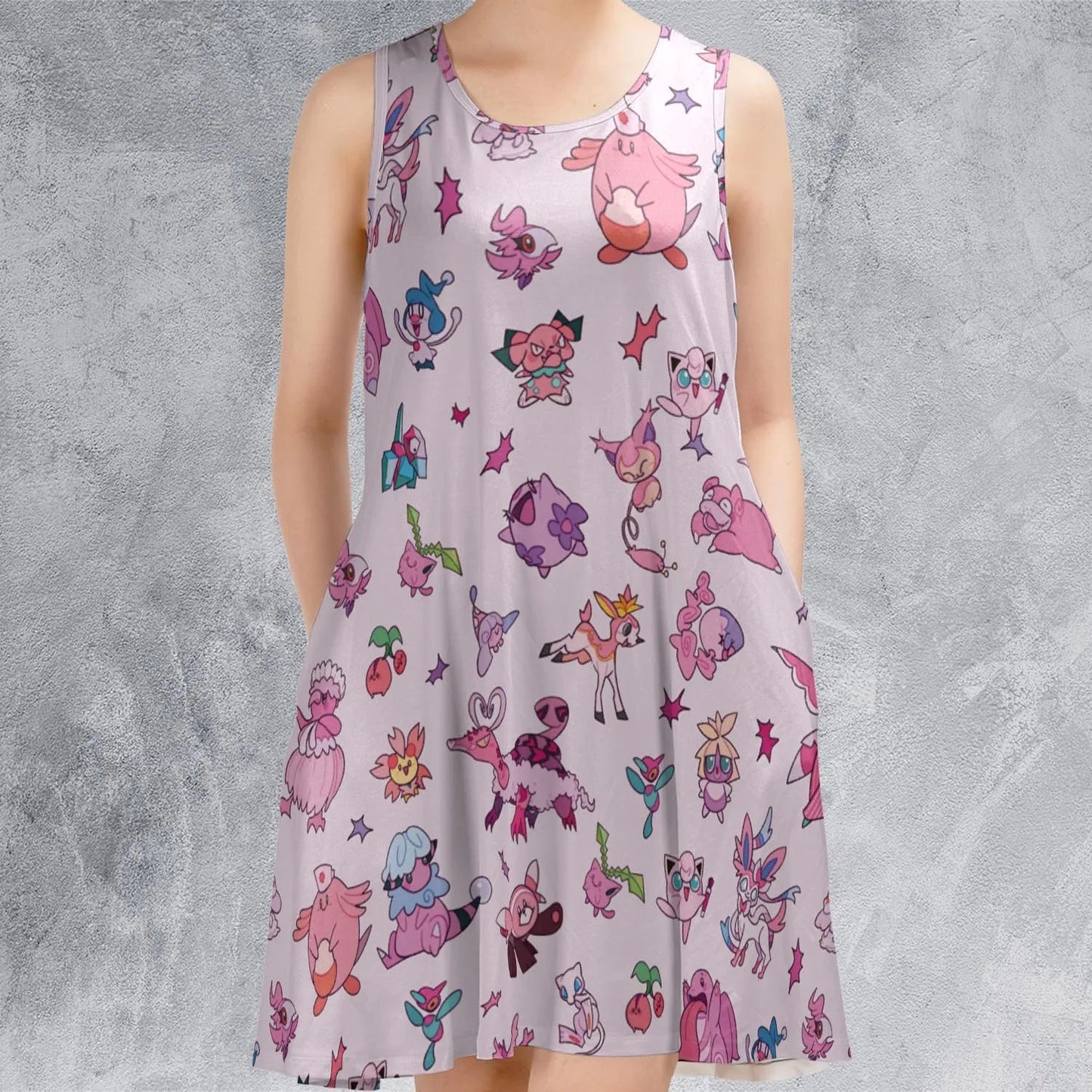 Casual Sleeveless Dress - AZK7RGQB