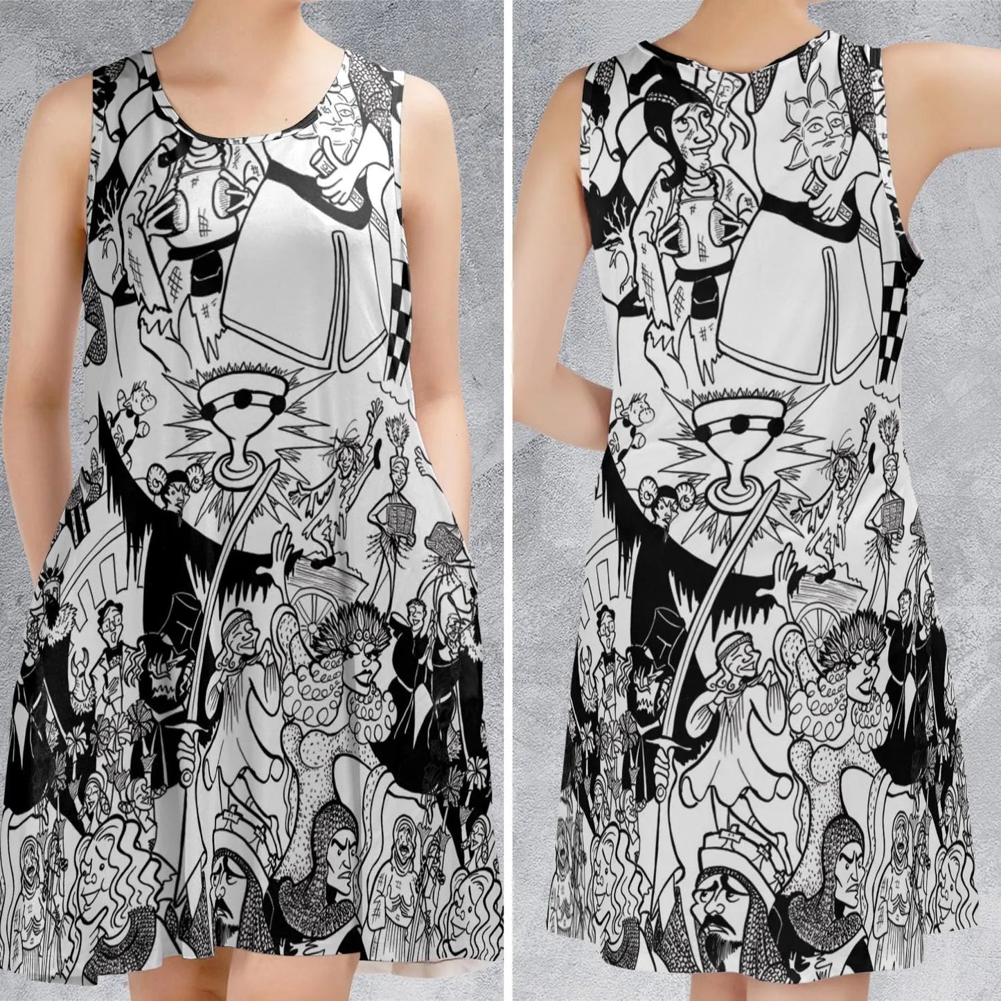 Casual Sleeveless Dress - YPFN25BQ