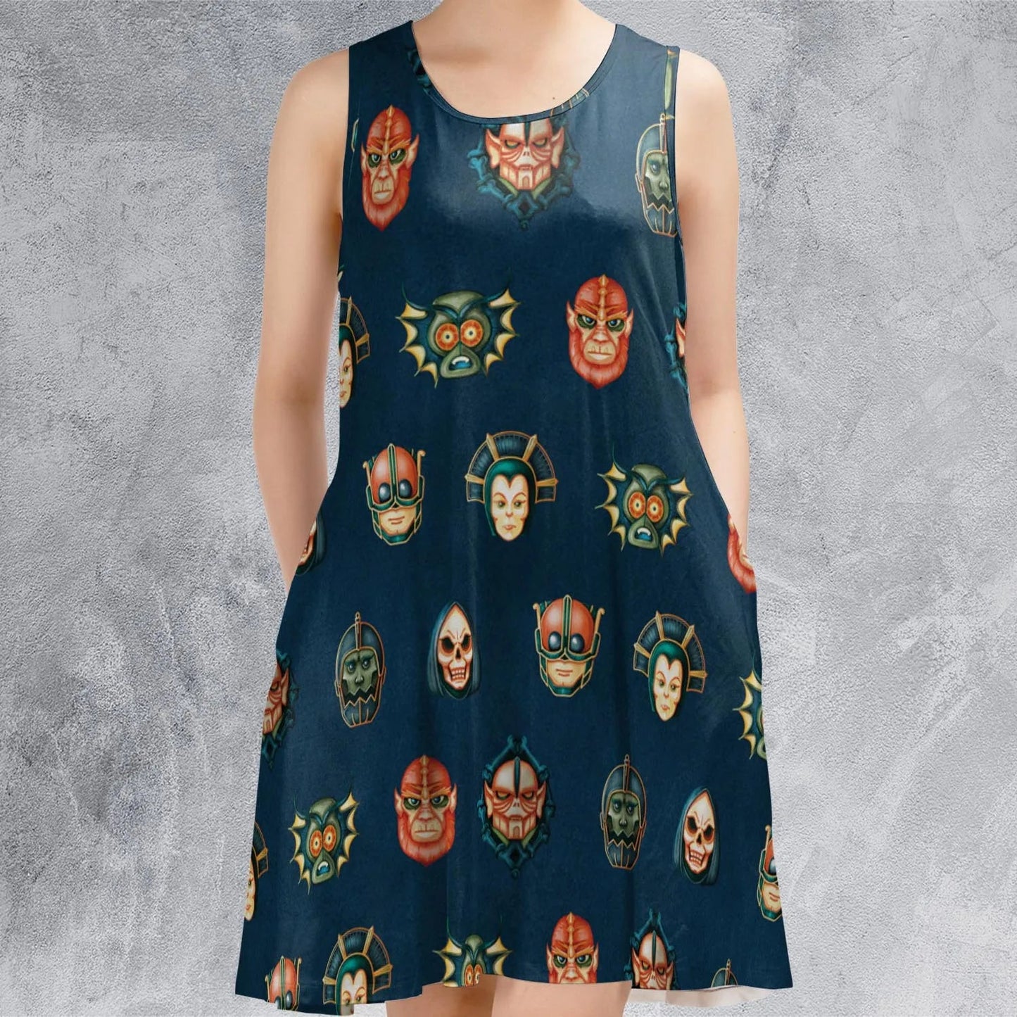 Casual Sleeveless Dress - NM1KZCJP