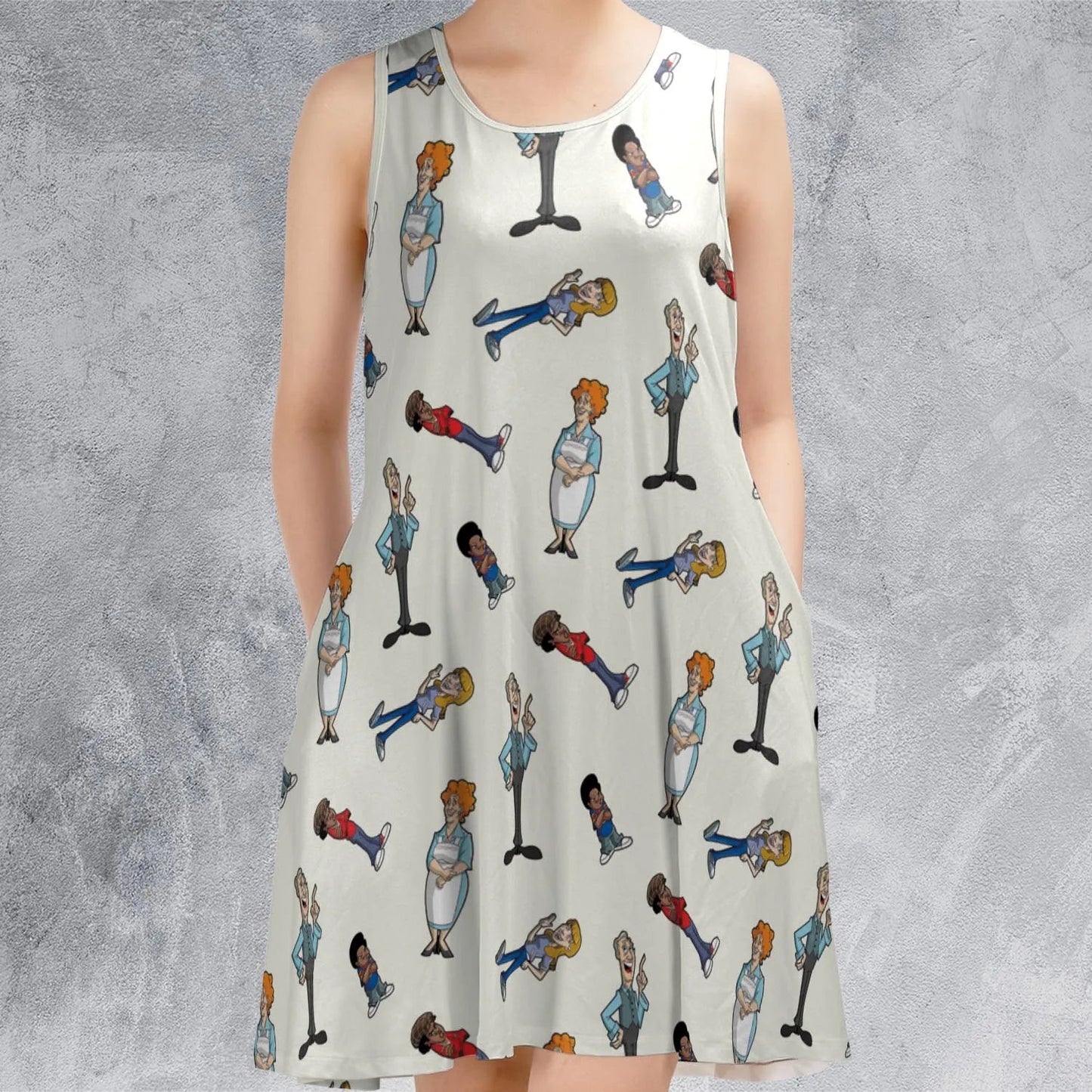 Casual Sleeveless Dress - SXEQWBSG