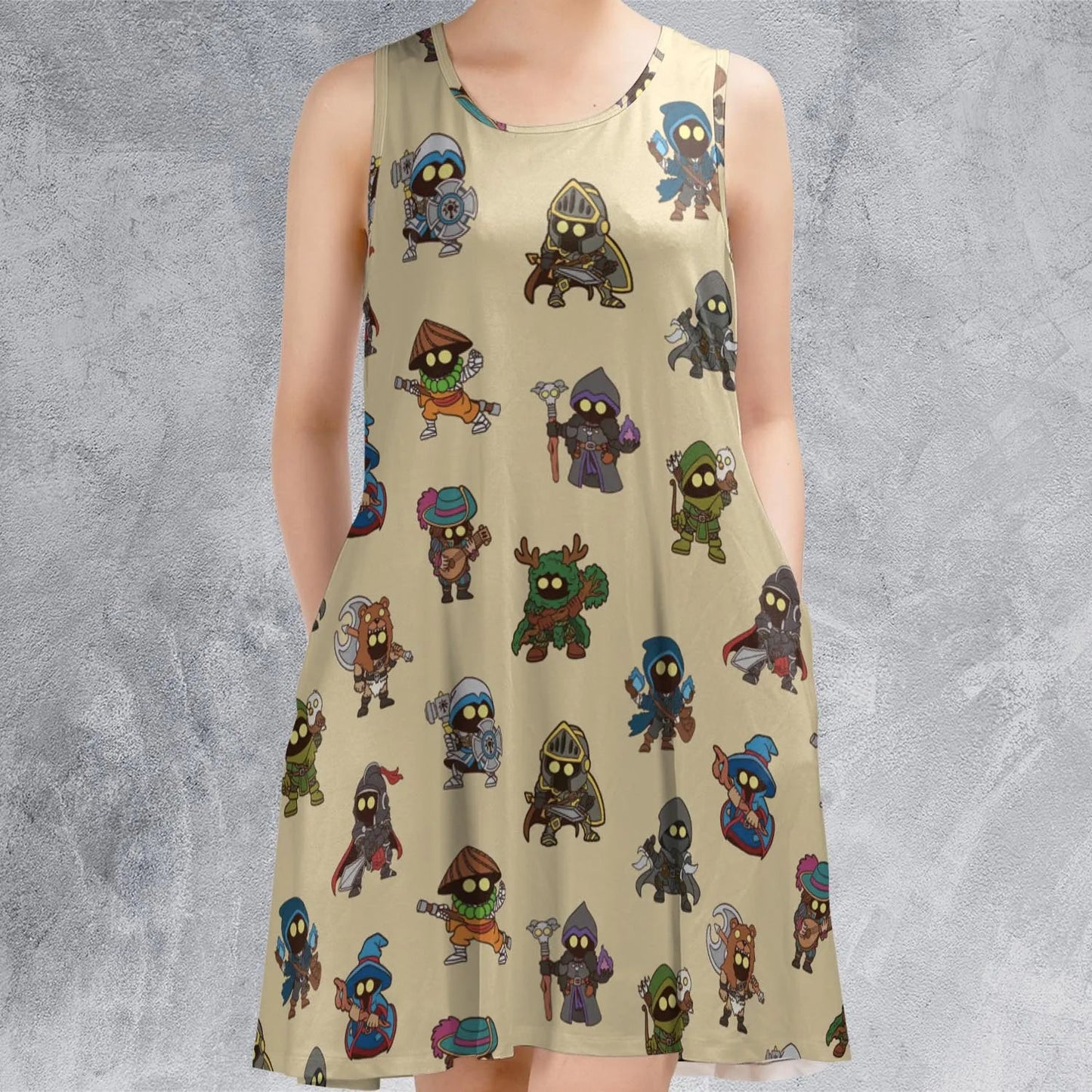 Casual Sleeveless Dress - VZQMWCVA