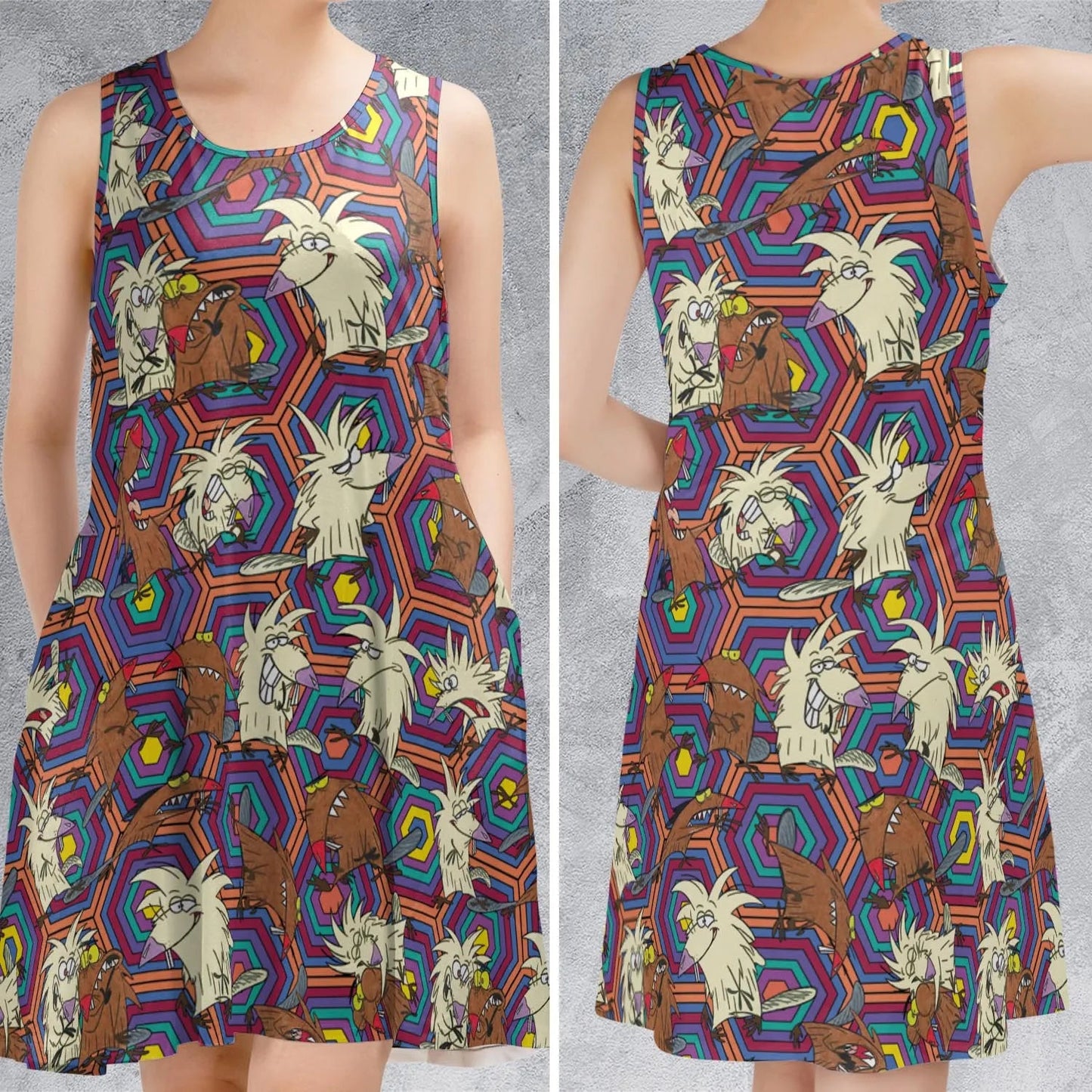 Casual Sleeveless Dress - 1NR9PUSJ