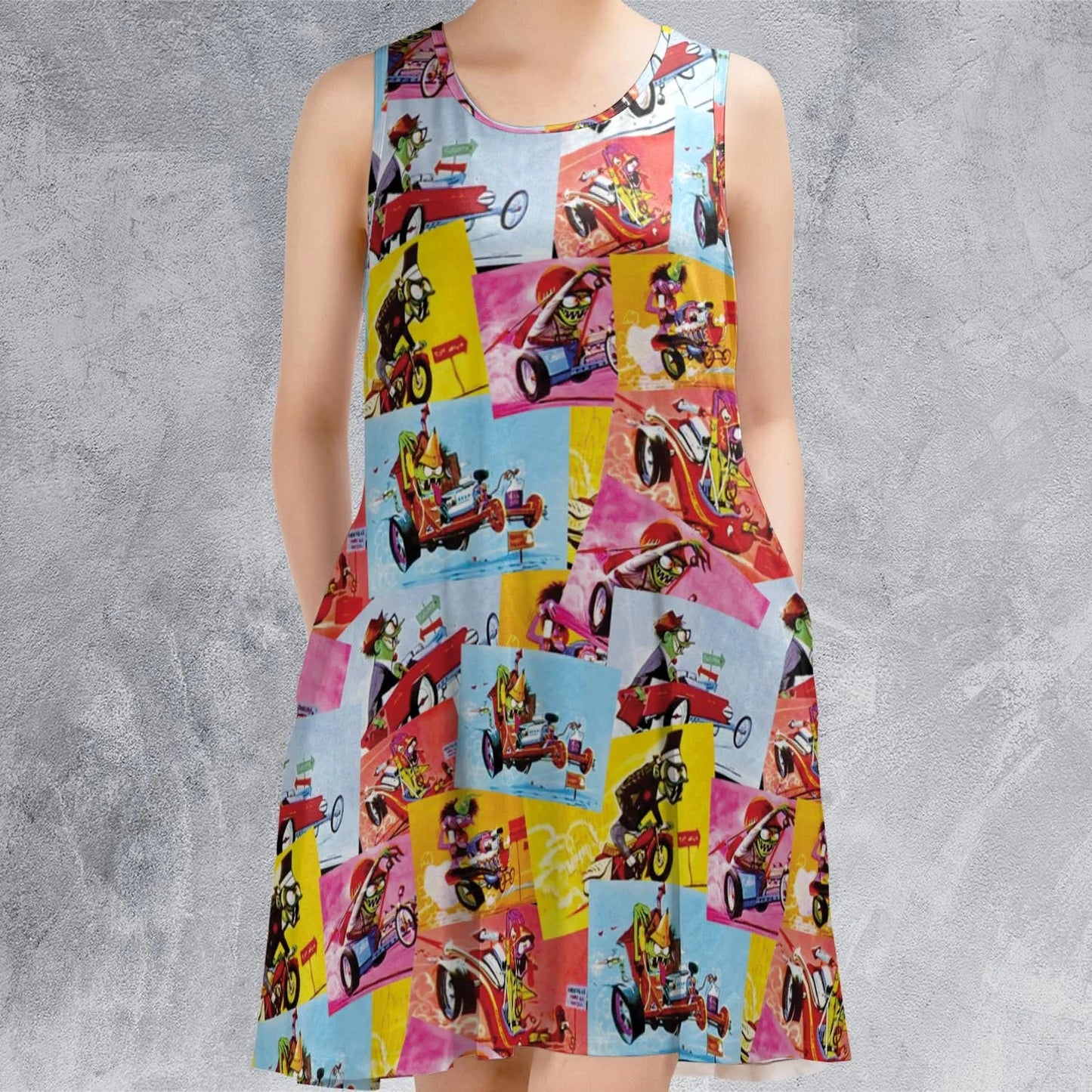 Casual Sleeveless Dress - WDKUWL48