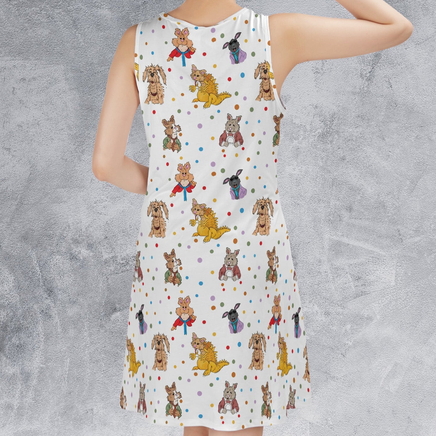 Casual Sleeveless Dress - WSF7E5P3