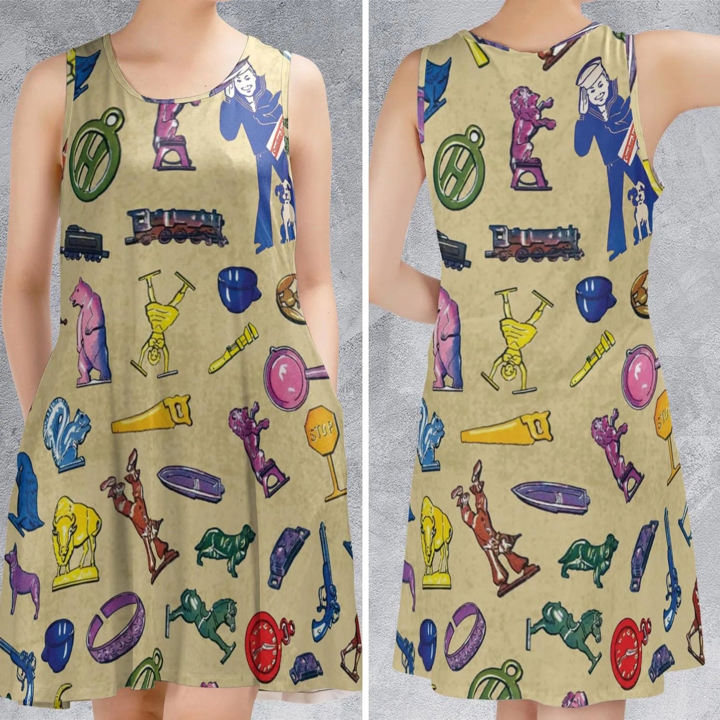 Casual Sleeveless Dress - 1221VLHY