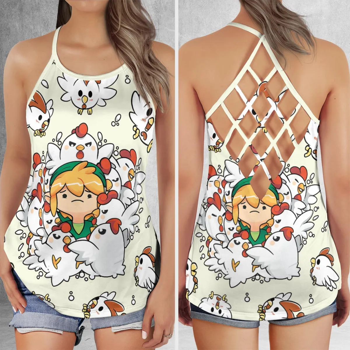 Lattice Back Tank Top - RAHNMRFP