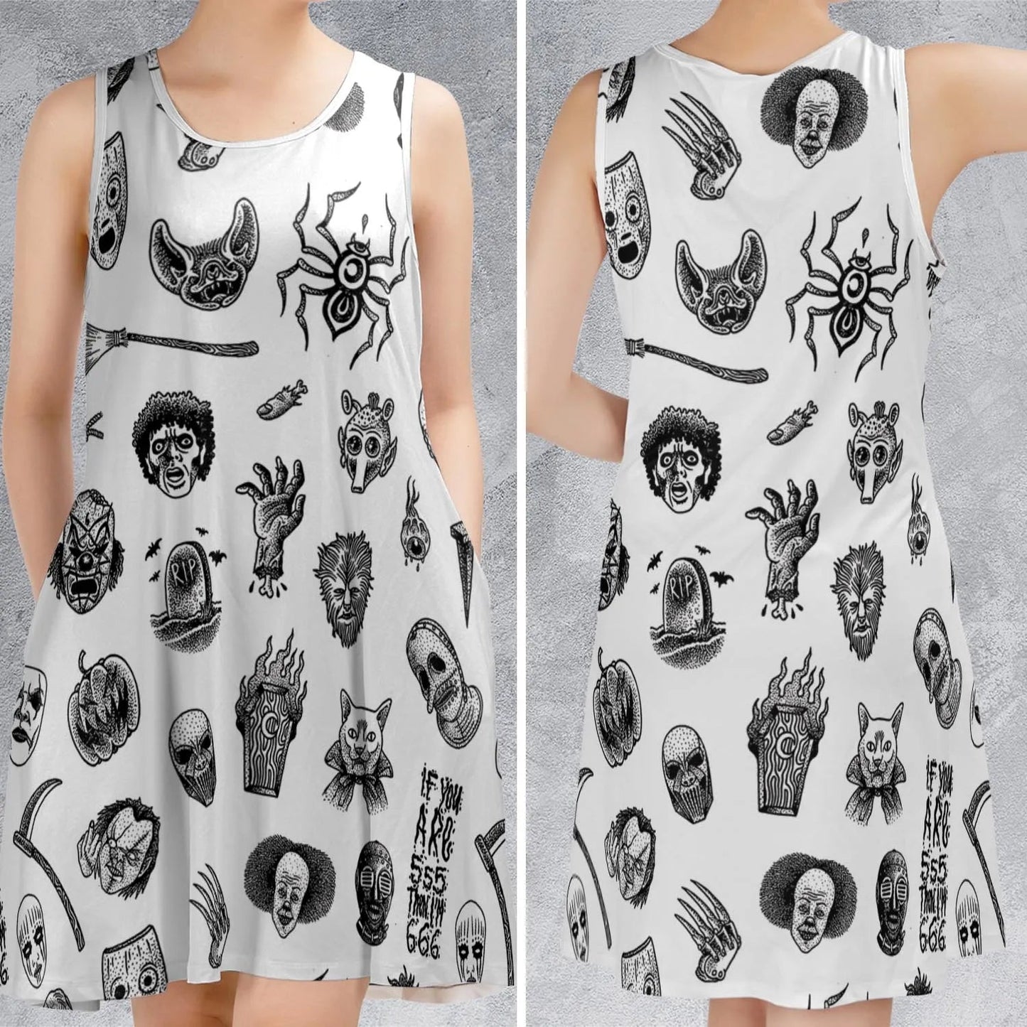 Casual Sleeveless Dress - AKV3NBSX