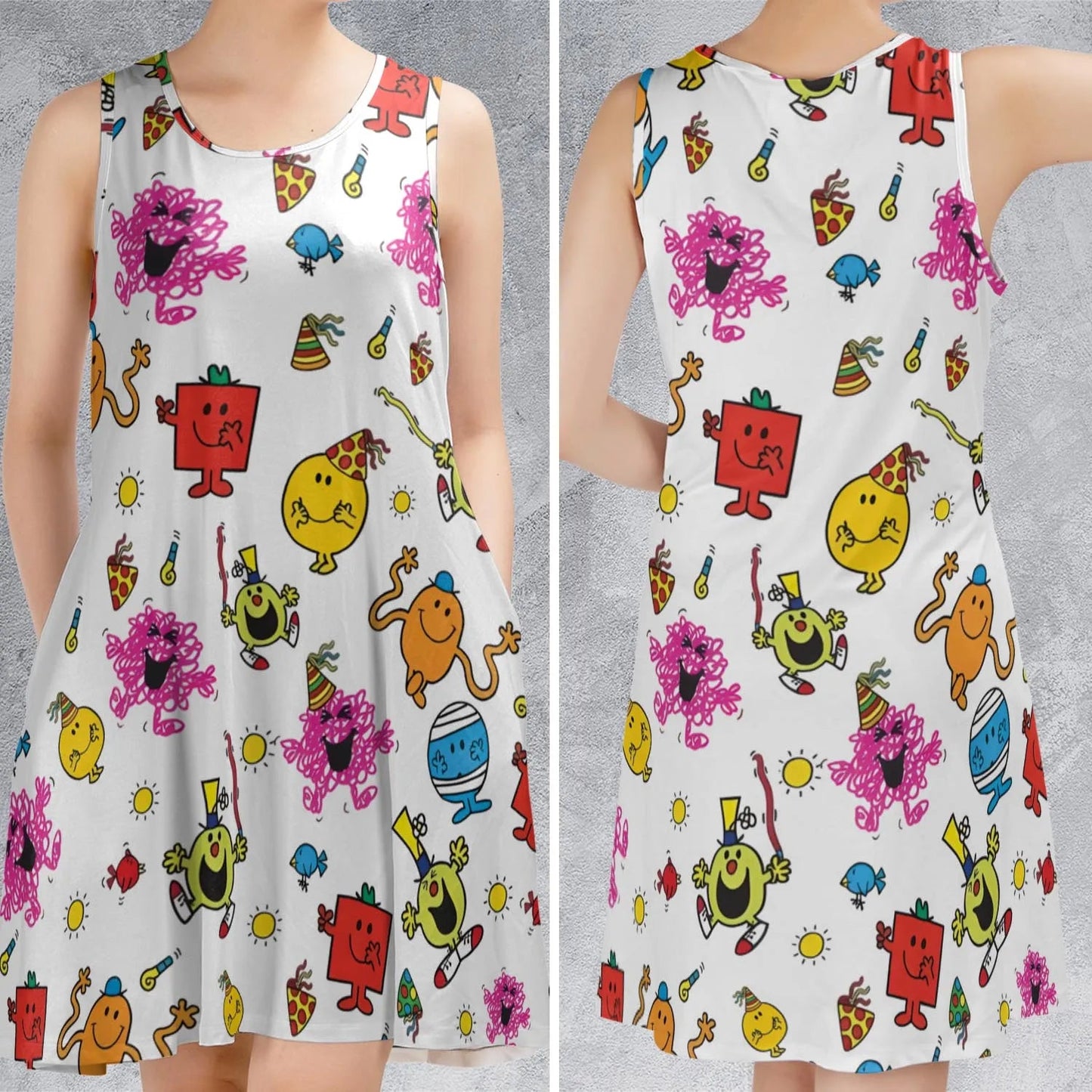 Casual Sleeveless Dress - SS9R3DH5