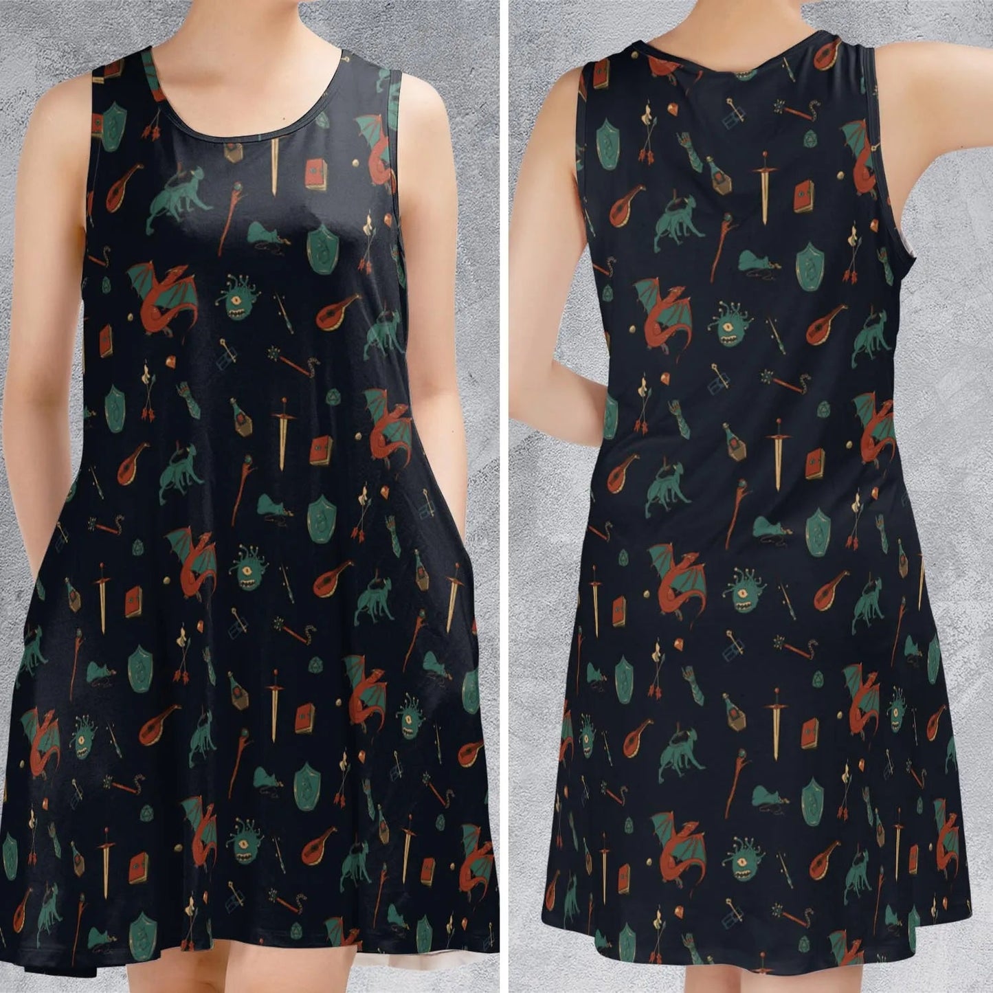 Casual Sleeveless Dress - HNV3LTKJ