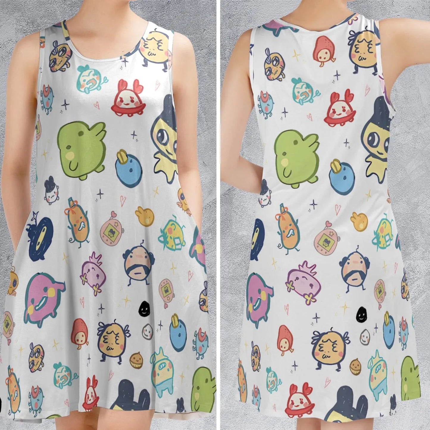 Casual Sleeveless Dress - AUZFFMRN