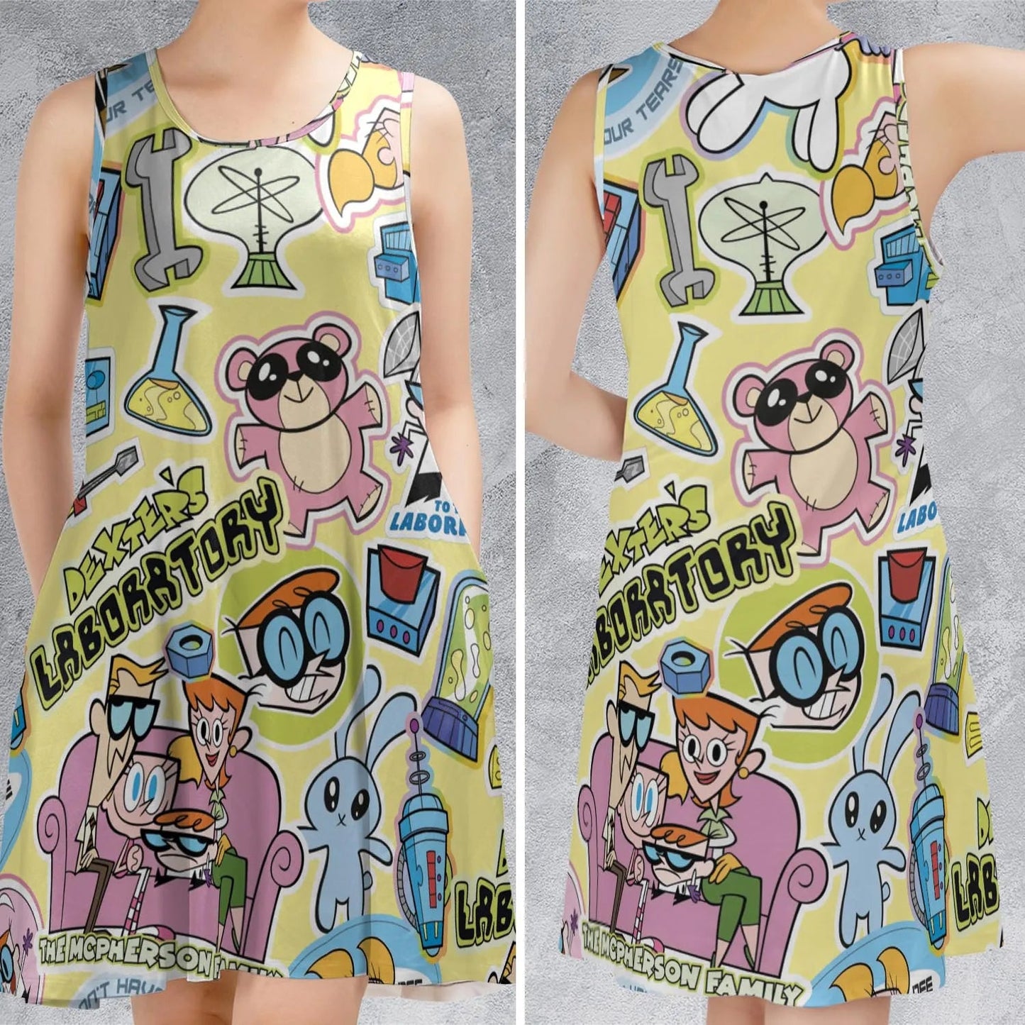 Casual Sleeveless Dress - 3B7S8MHD