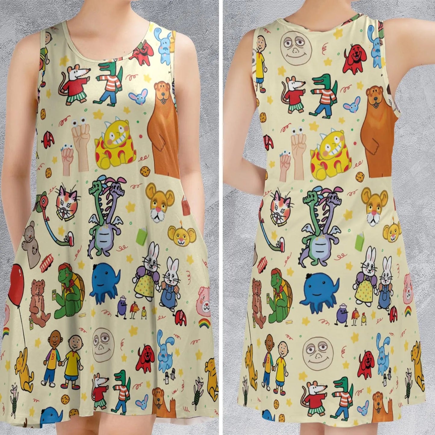 Casual Sleeveless Dress - FF7UENXS