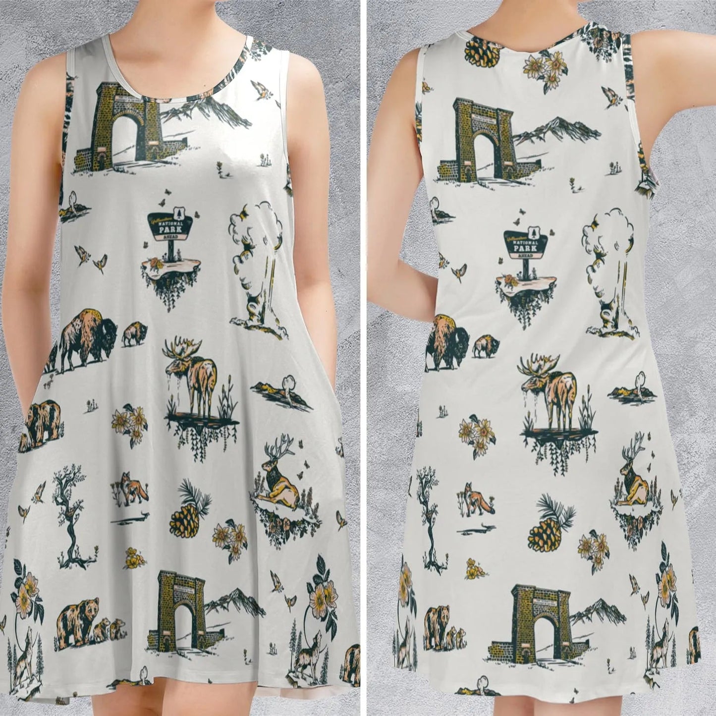 Casual Sleeveless Dress - YUFX81YF