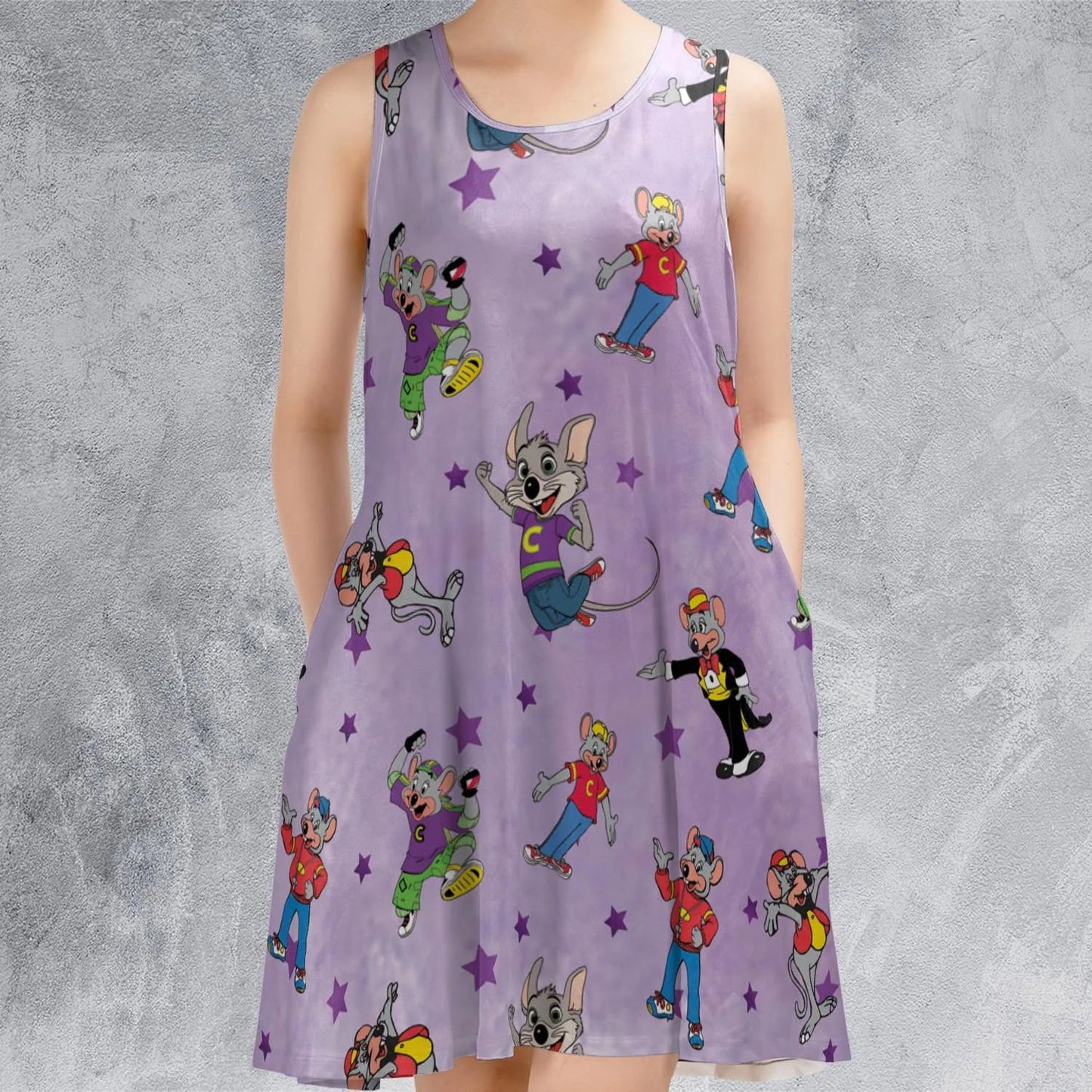 Casual Sleeveless Dress - U59FGLKH