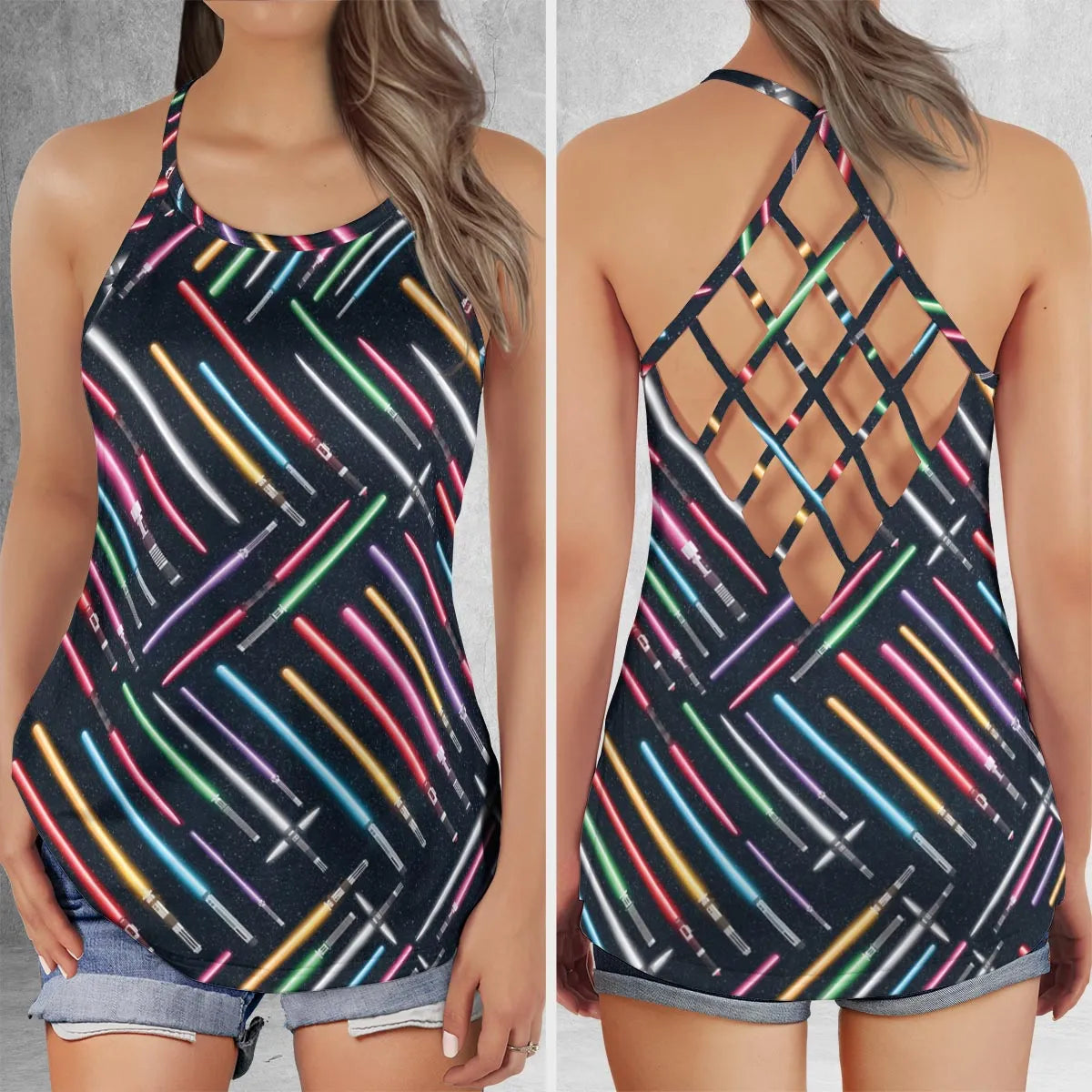 Lattice Back Tank Top - ZNQ6UKMW