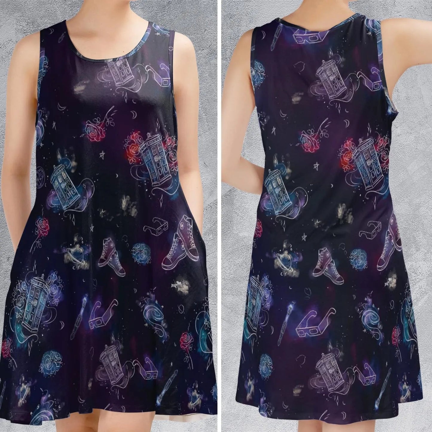 Casual Sleeveless Dress - 7QMFN64X