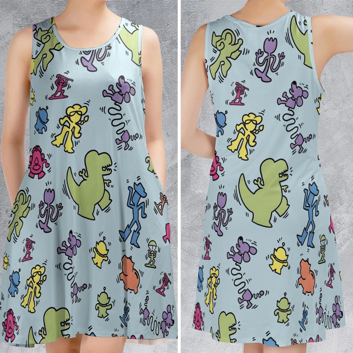 Casual Sleeveless Dress - 7874T5LP
